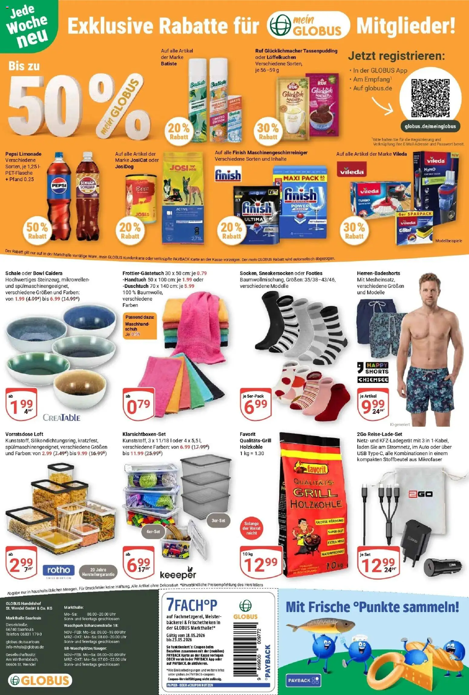 Globus Prospekt Saarlouis – gültig ab 17.05.2026 | Seite: 27 | Produkte: USB, Bäckerei, Telefon, Uhr
