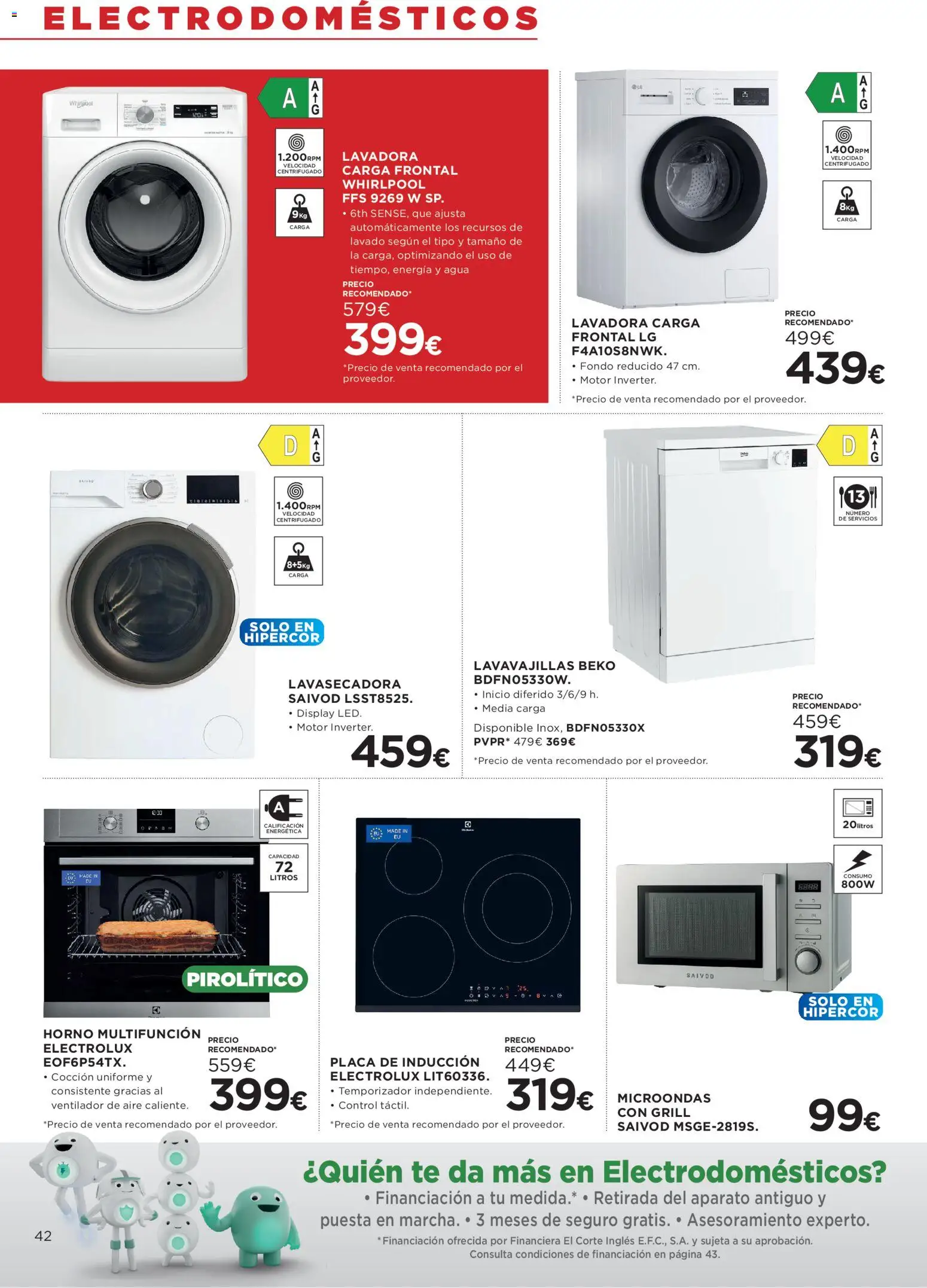 Hipercor catálogo │ válido desde el 21.05.2026 | Página: 42 | Productos: Té, Lavadora, Lavavajillas, Ventilador