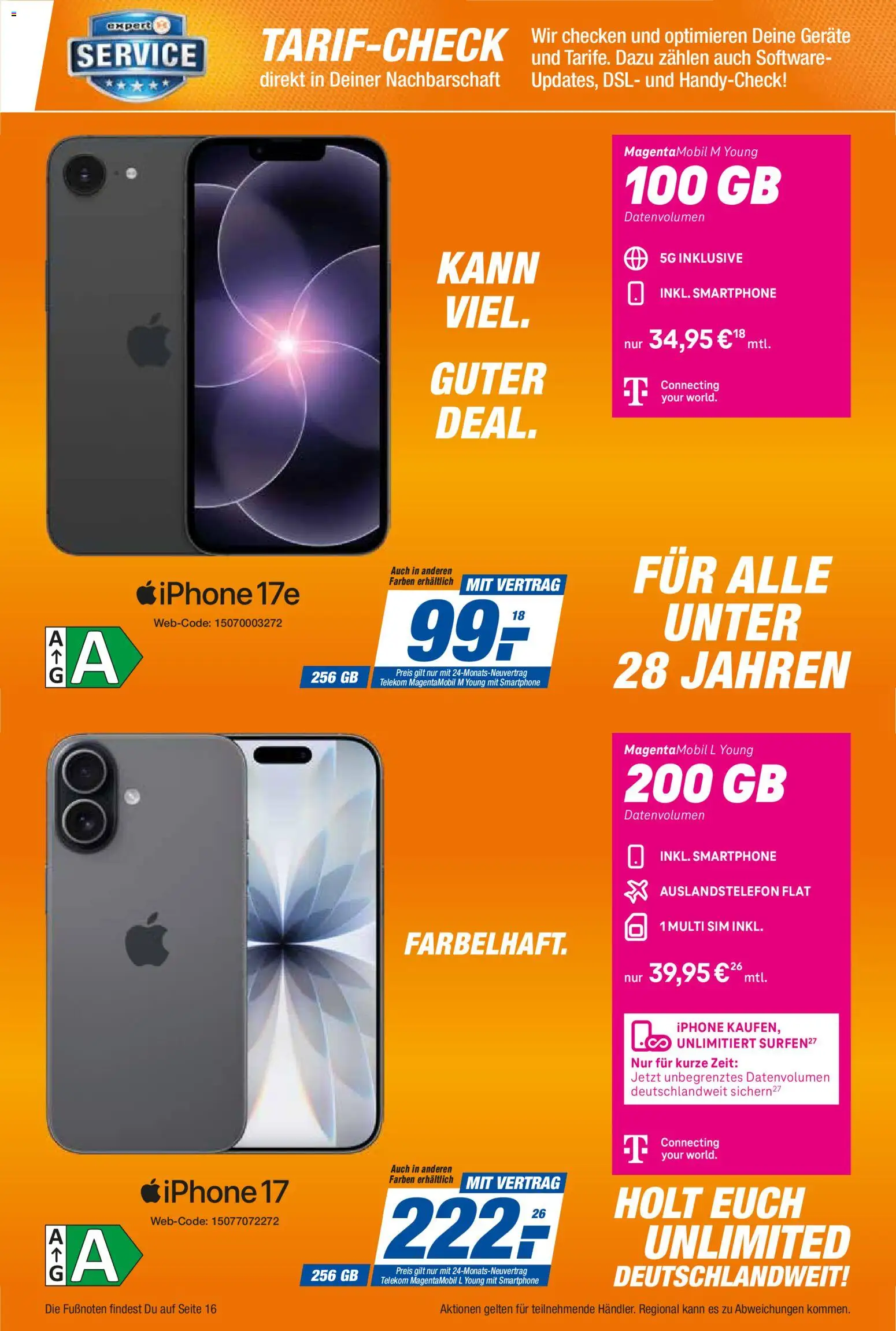 Expert Smarthphone Highlights im August – gültig ab 01.08.2026 | Seite: 3 | Produkte: Iphone, Smartphone