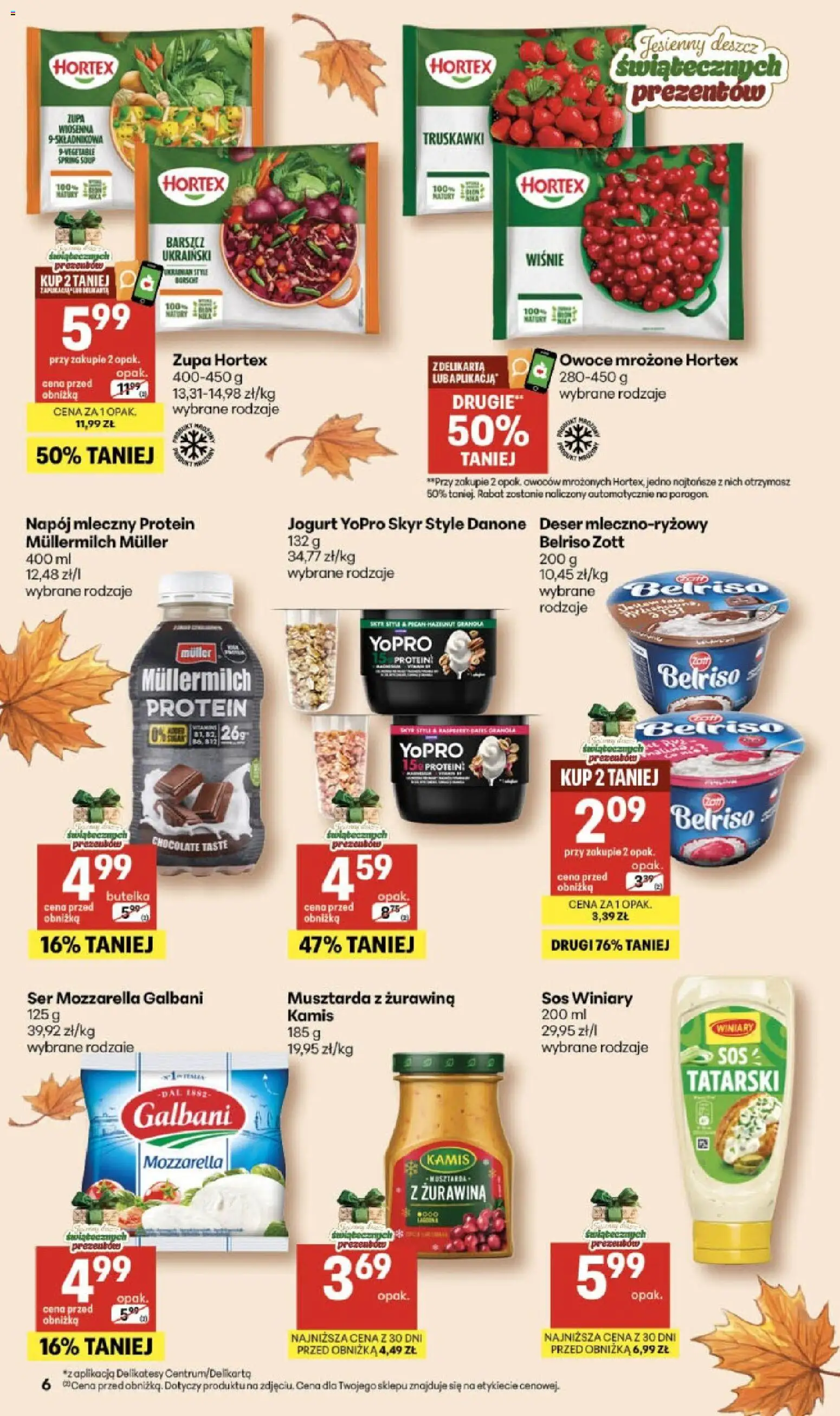 Delikatesy Centrum Black Weeks od 29.10.2026 | Strona: 6 | Produkty: Deser, Zupa, Ser, Zupa wiosenna