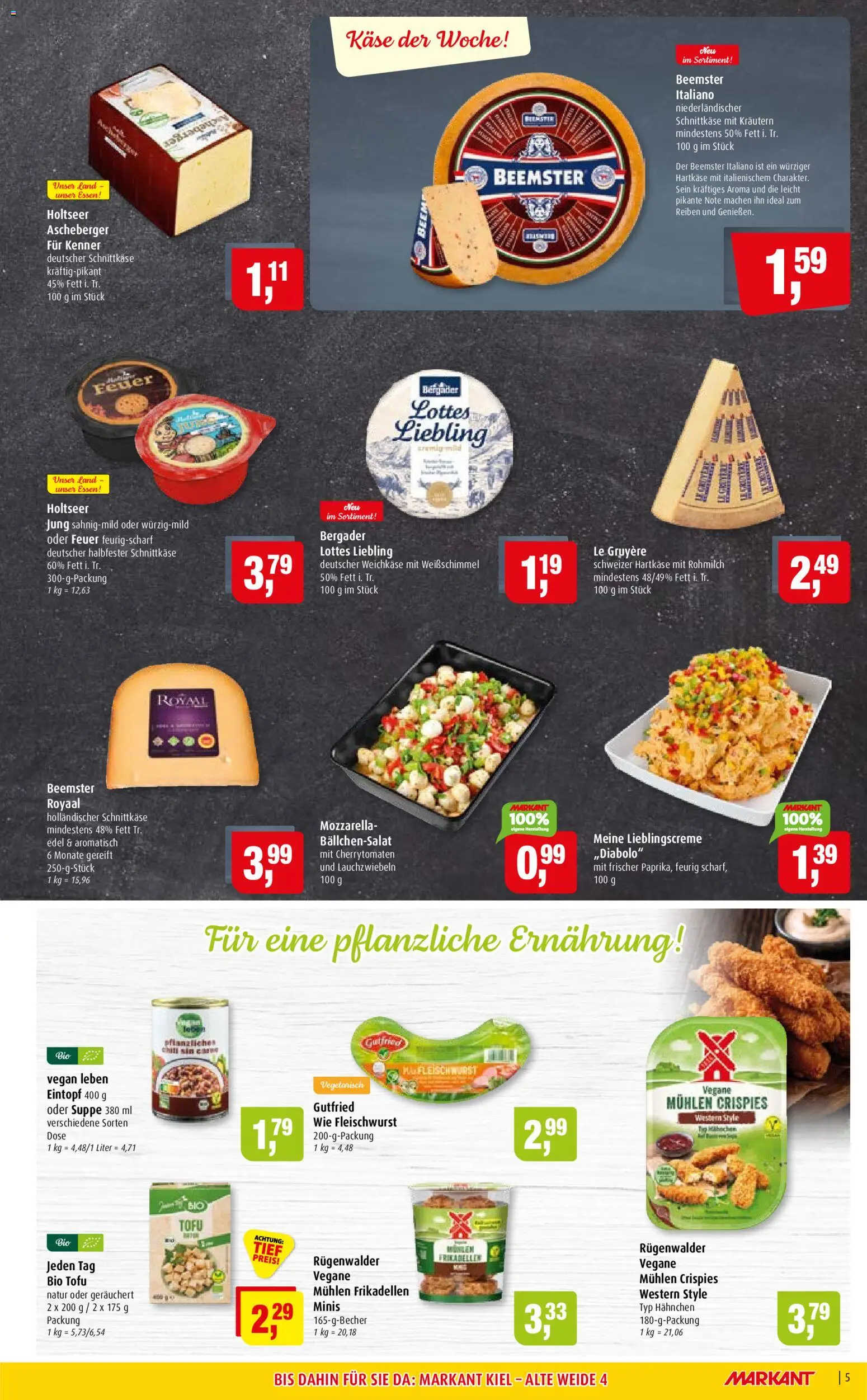 Markant Prospekt – gültig ab 27.07.2026 | Seite: 5 | Produkte: Hahnchen, Käse, Mozzarella