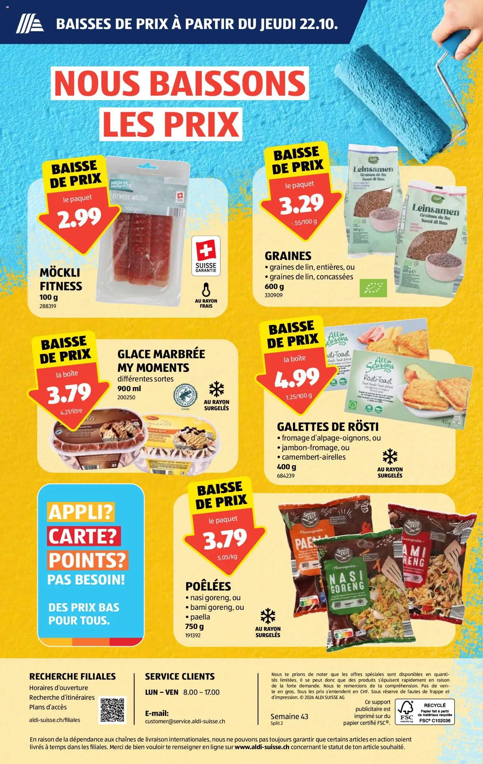 Aldi aktionen FR – gültig ab 22.10.2026 | Seite: 8 | Produkte: Glace, Snacks