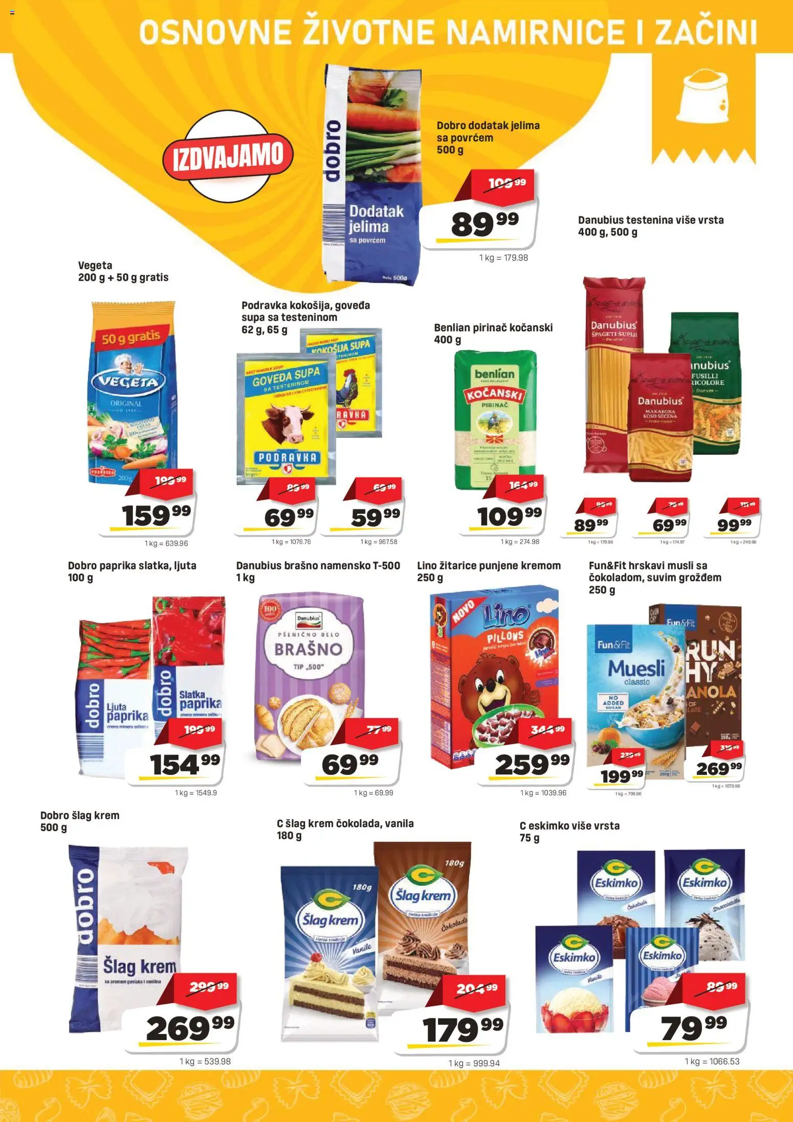 Super DIS katalog - važi od 30.07.2026 | Strana: 7 | Proizvode: Testenina, Šlag, Brašno, Špageti