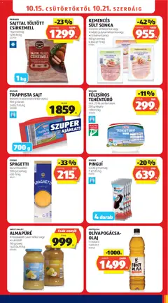 TRAPPISTA SAJT, felezett, tradicionális félkör alakú, 700 g/darab - amely érvényes a következő dátumtól: 2026.10.15. | Oldal: 9 | Termékek: Milsani, Pulykamell, Csirkemell sonka, Sajt