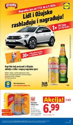 OŽUJSKO Svijetlo pivo, Svijetlo pivo, alk. 5% vol. - Pregled kataloga iz trgovine Lidl, vrijedi od 31.08.2026 | Stranica: 5