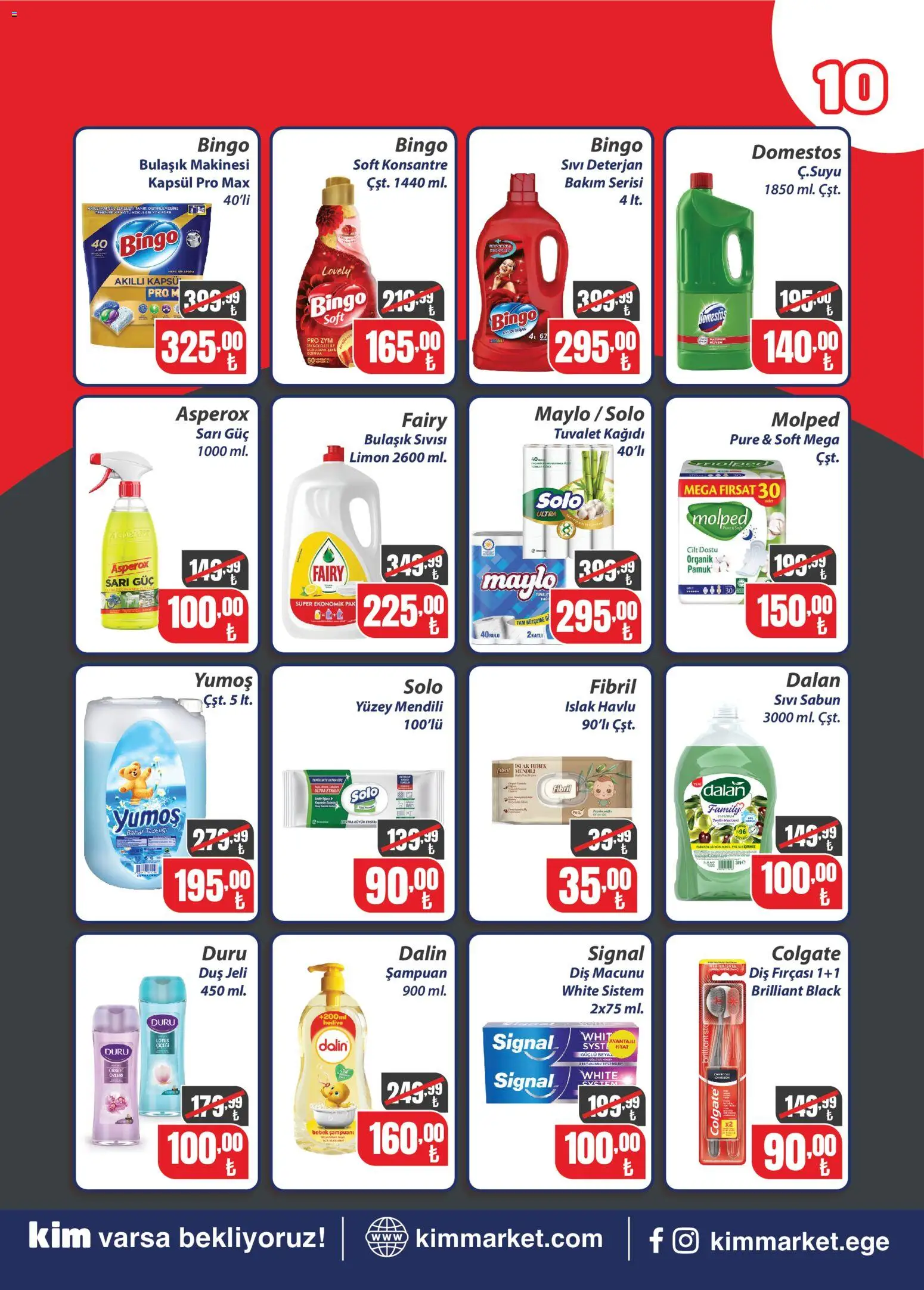 Kim Market Katalog - 19 Ekim 2026 tarihinden itibaren geçerlidir | Sayfa: 10 | Ürünler: Sabun, Duş jeli, Diş macunu, Deterjan