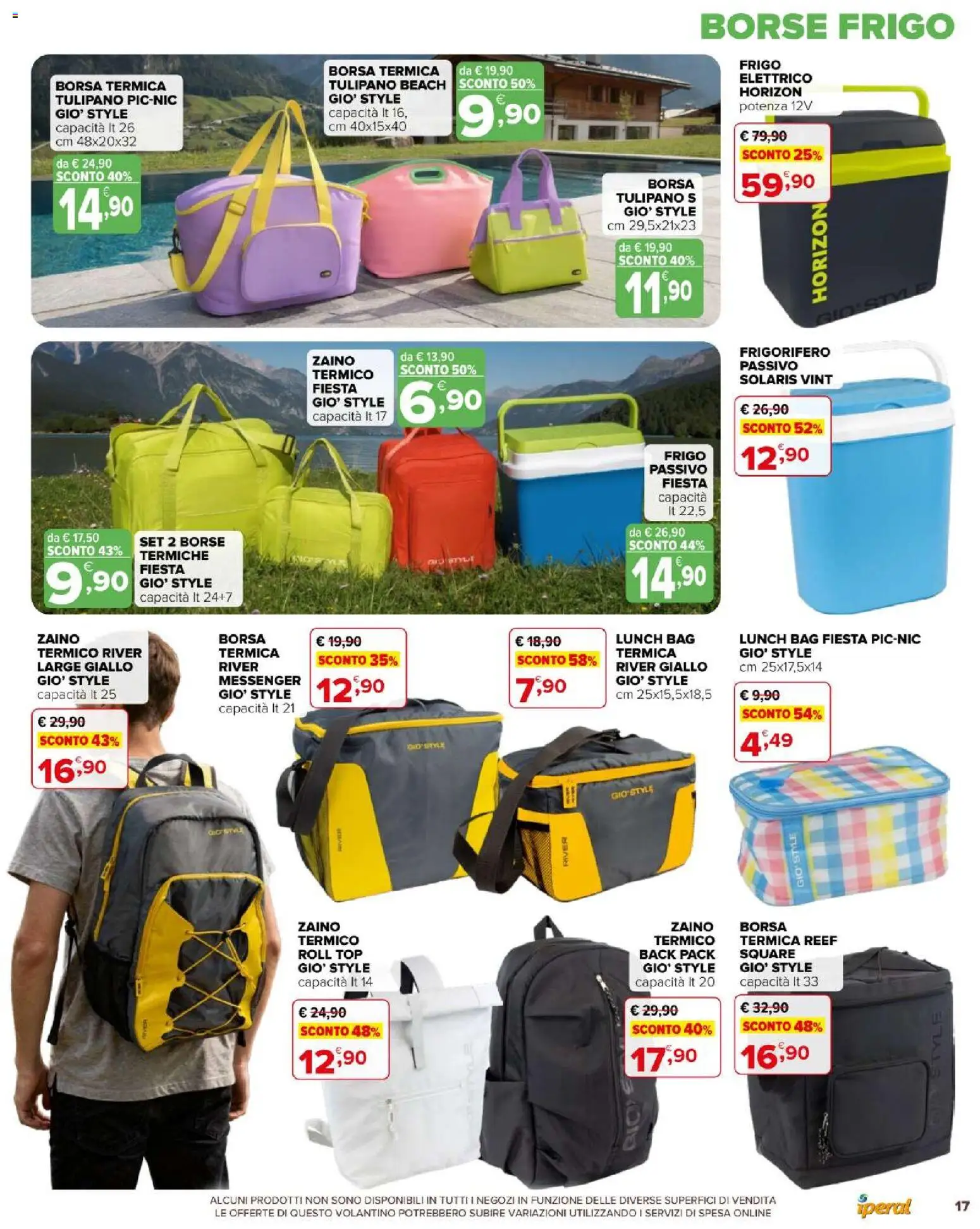 Volantino Iperal del 06.05.2026 | Pagina: 17 | Prodotti: Zaino, Top, Borsa, Frigorifero