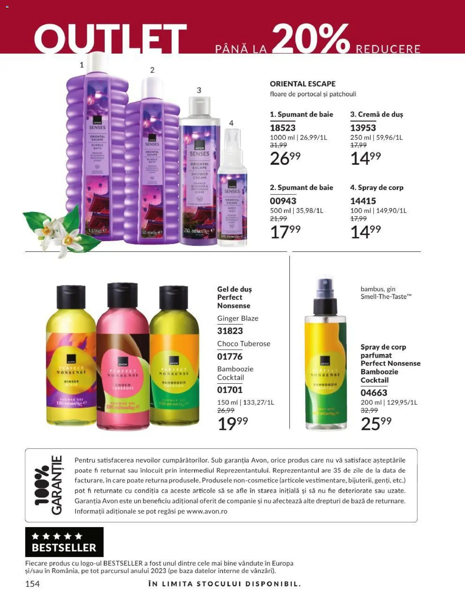 Noul catalog Avon – valabil de la 01.09.2026 | Pagină: 154 | Produse: Duș, Cremă, Gin, Spumant de baie