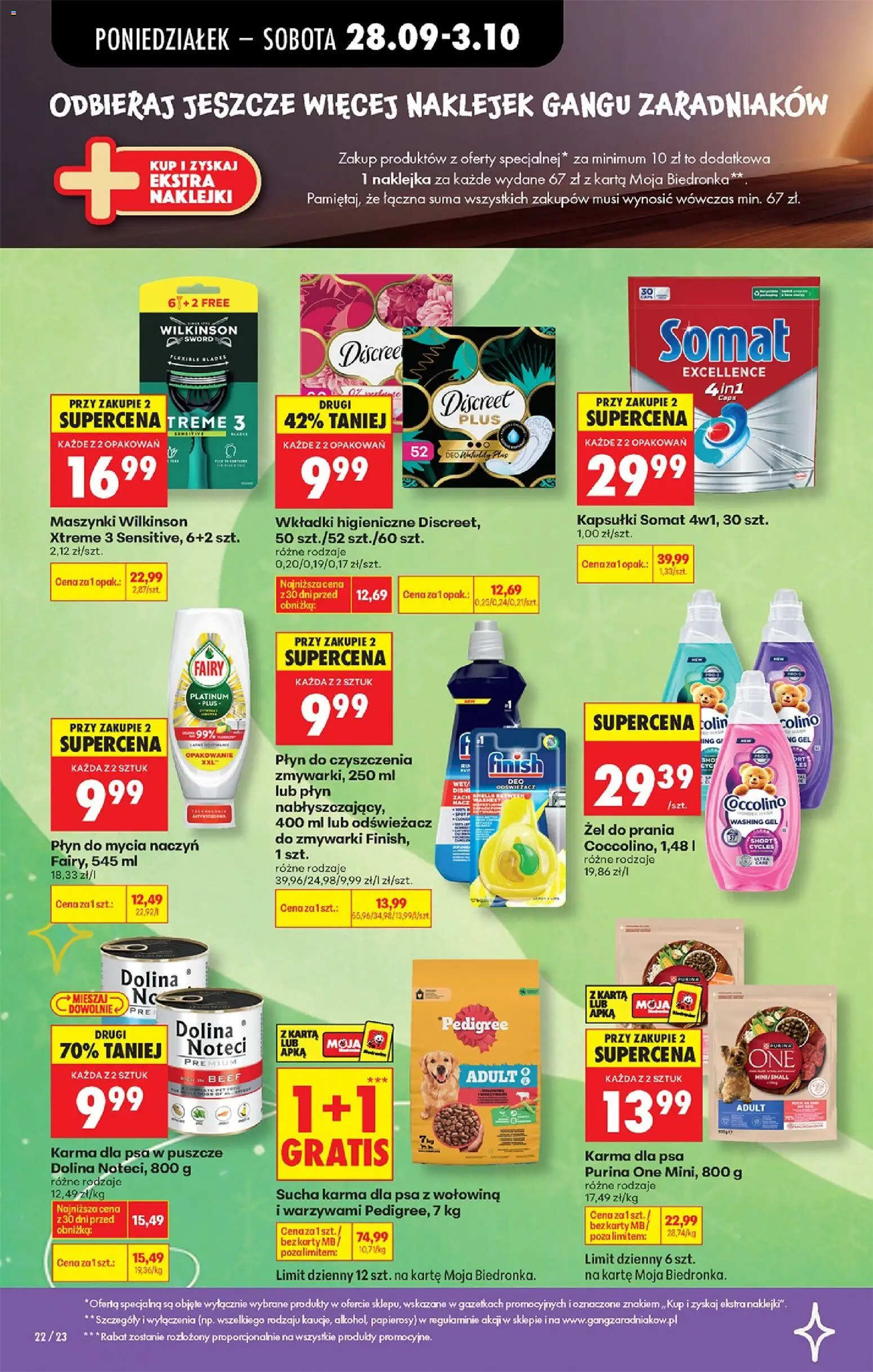 Biedronka Polsko leták - Codziennie niskie ceny od 28.09.2026 | Strana: 27 | Produkty: Finish, Purina, Karty, Somat