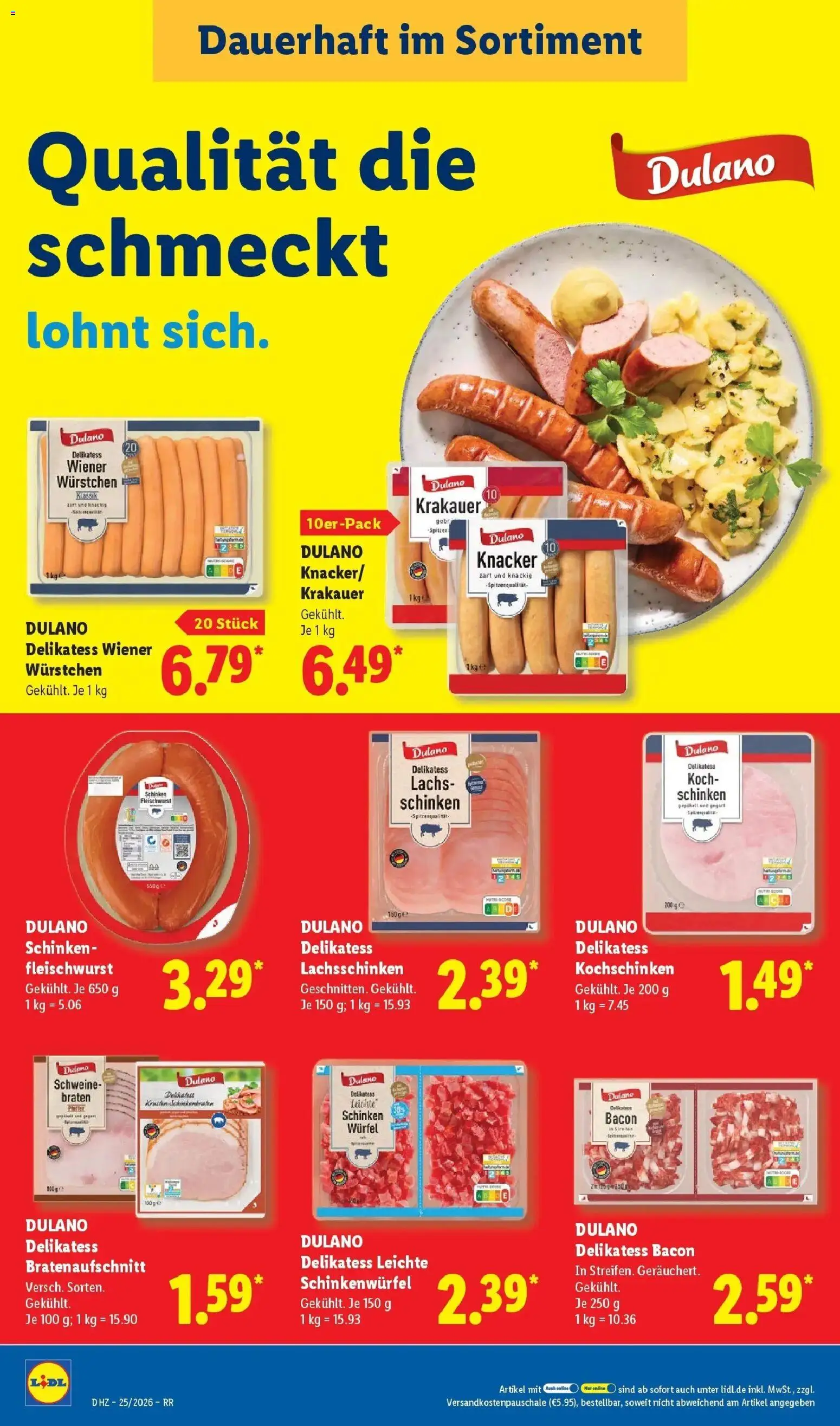 Lidl Prospekt Hagen – gültig ab 15.06.2026 | Seite: 18 | Produkte: Wiener wurstchen, Lachs, Schinken