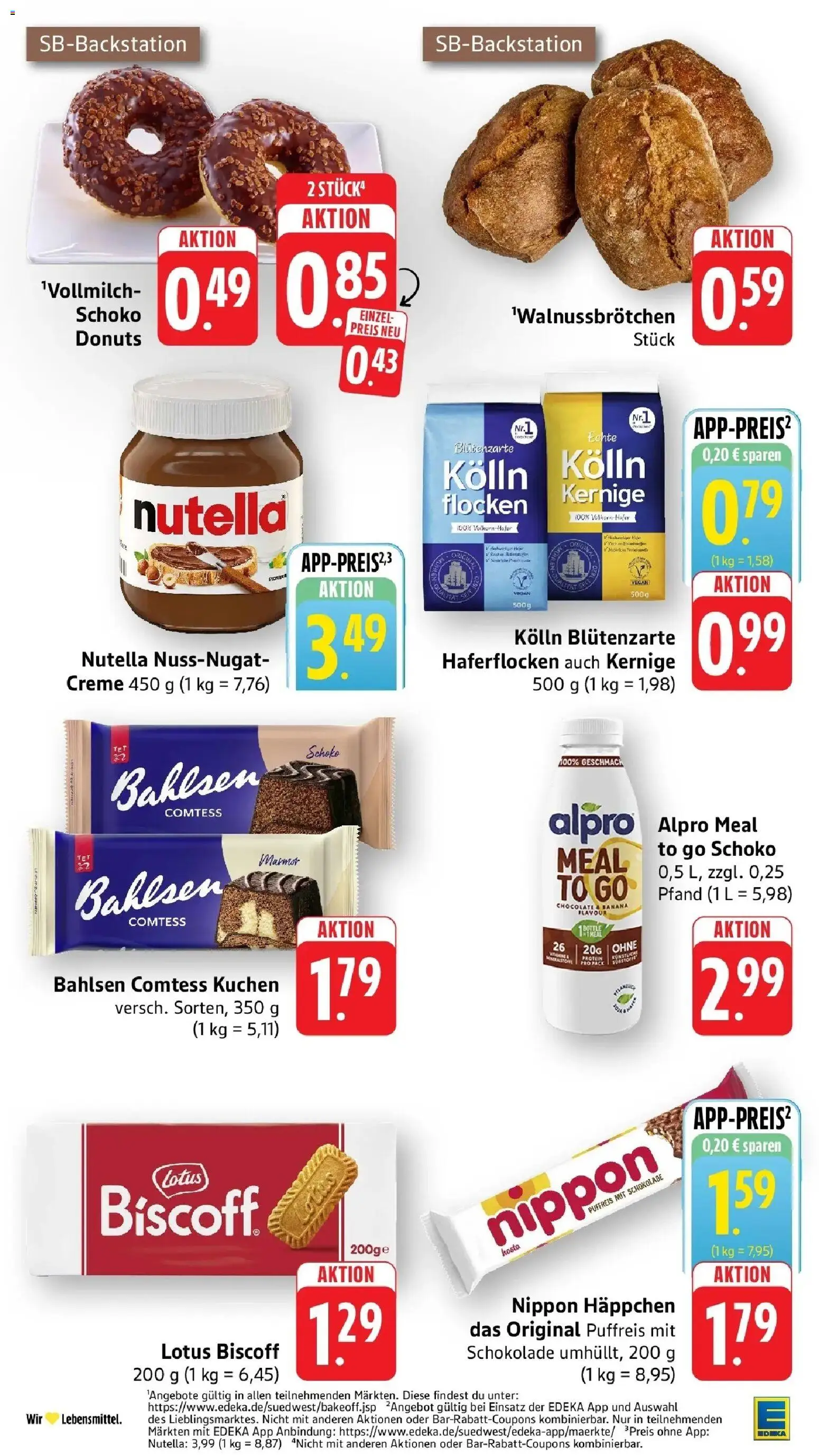 E center Prospekt Pfullingen (ab 05.10.2026) zum Blättern | Seite: 30 | Produkte: Kolln, Schokolade, Donuts, Flocken