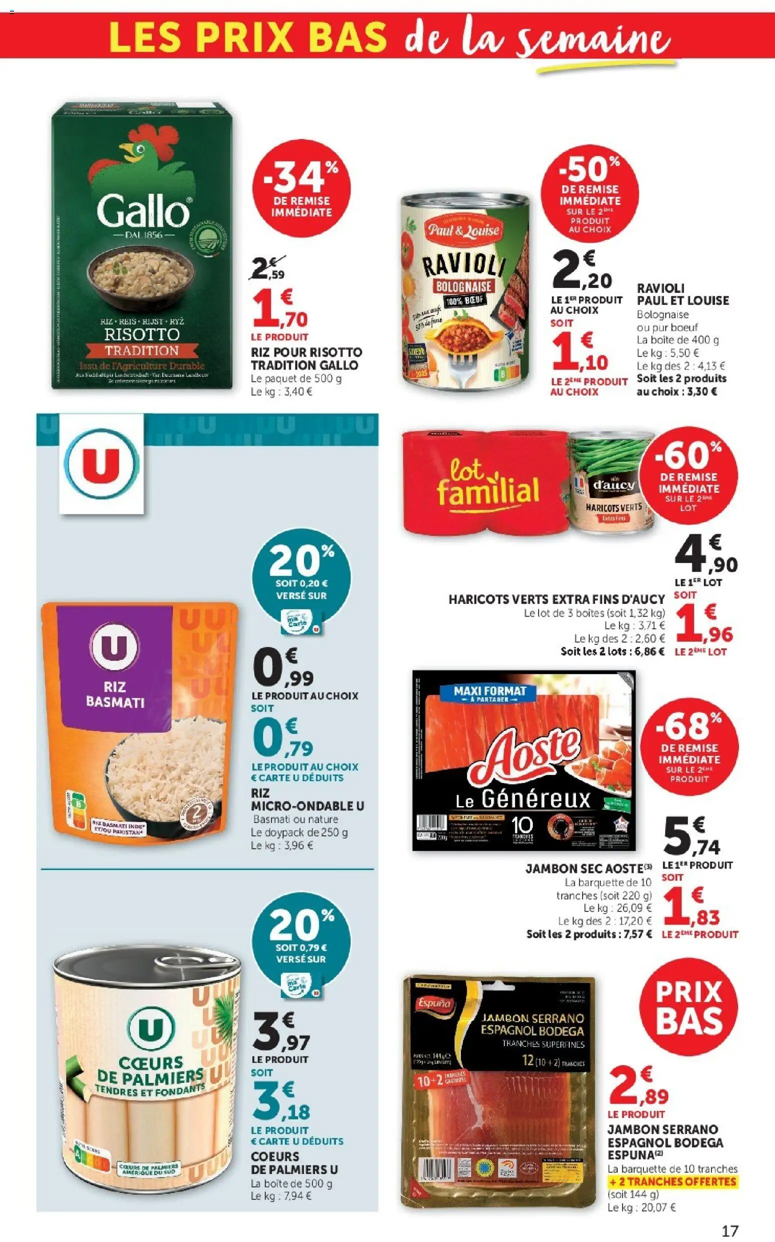{H1} | Page: 17 | Produits: Haricots verts, Jambon serrano, Jambon, Riz