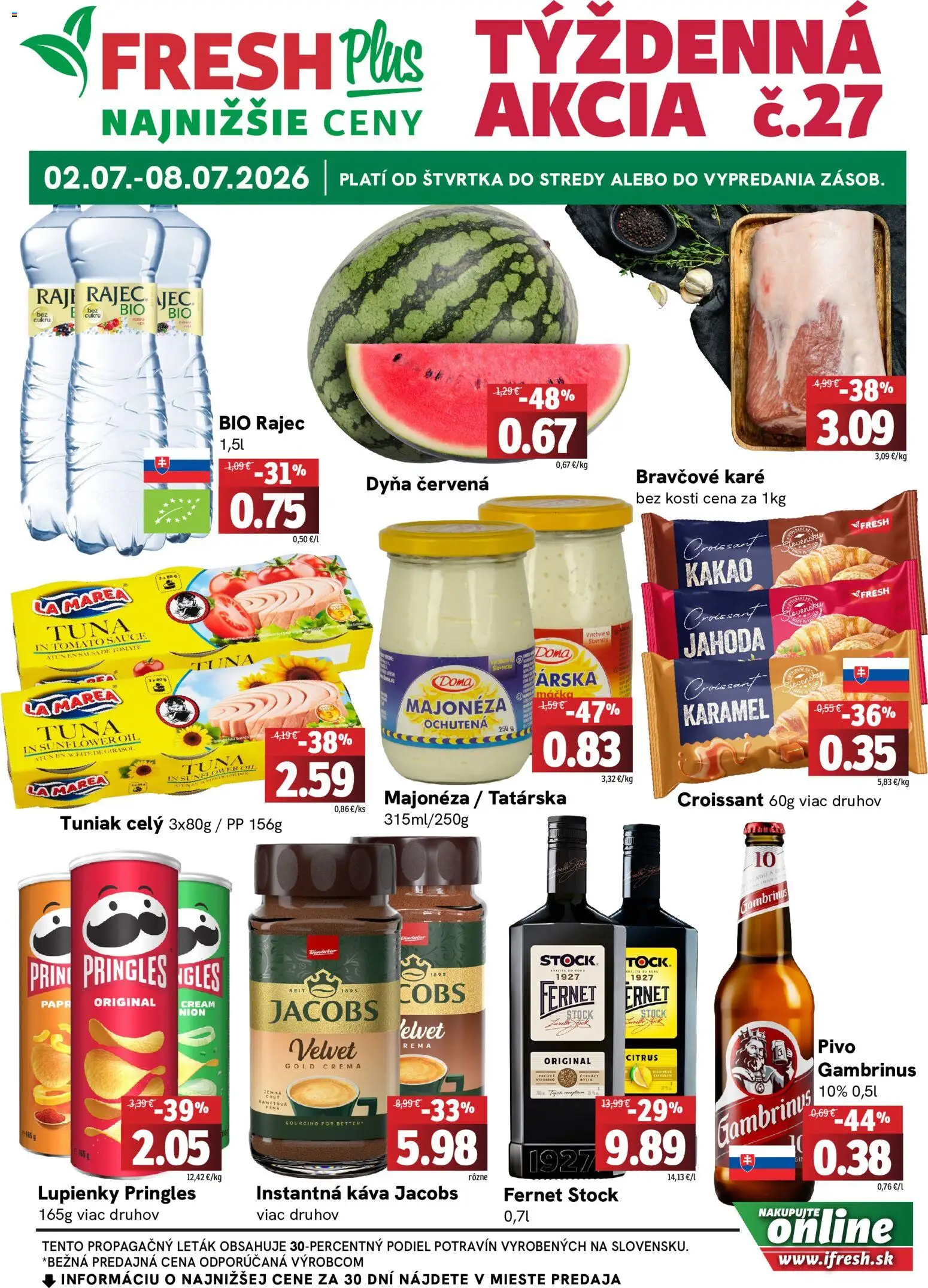 Nové Fresh akcie – leták je platný od 02.07.2026 | Strana: 1