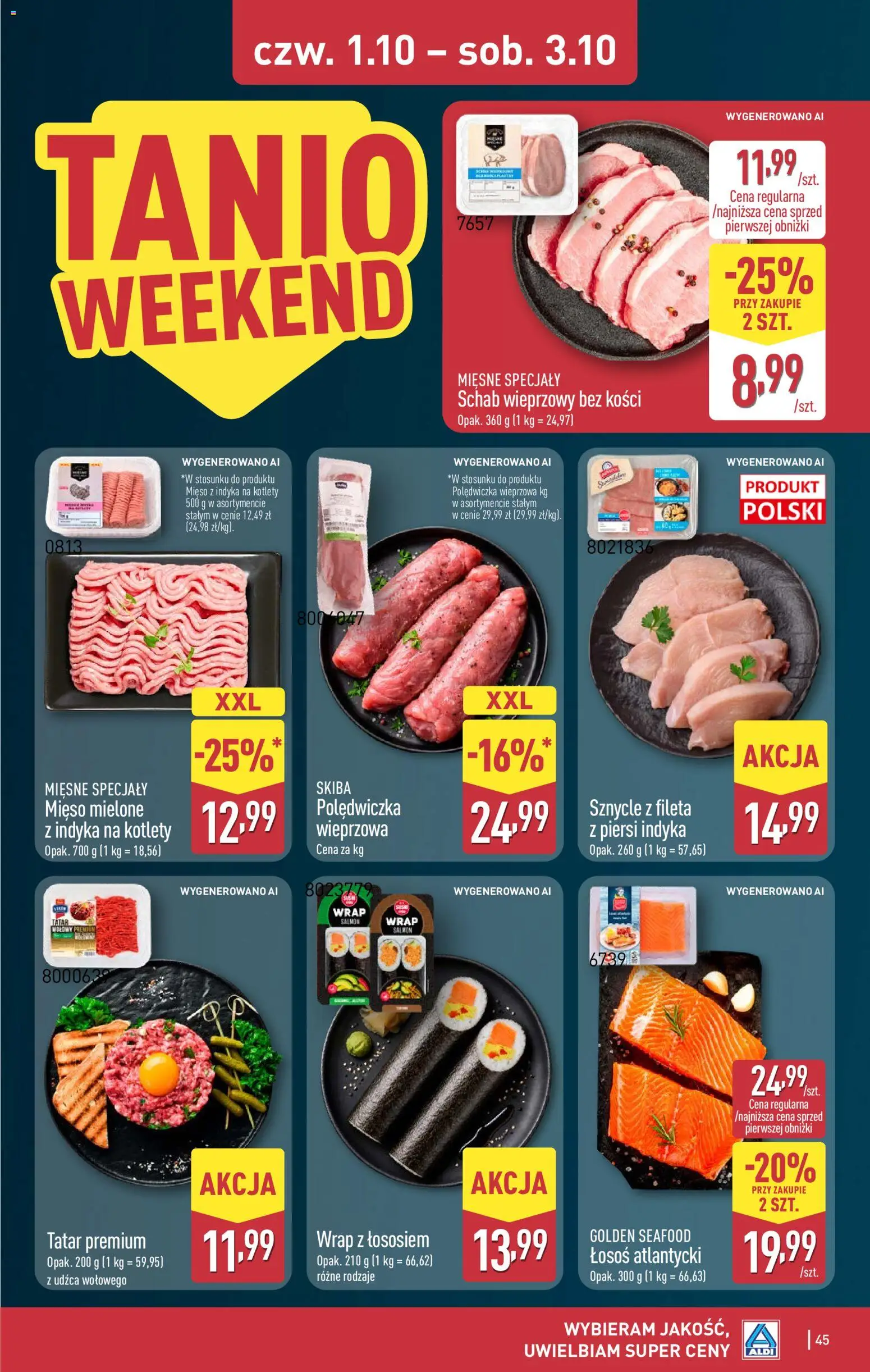 Aldi Polsko leták od 28.09.2026 | Strana: 45 | Produkty: Losos
