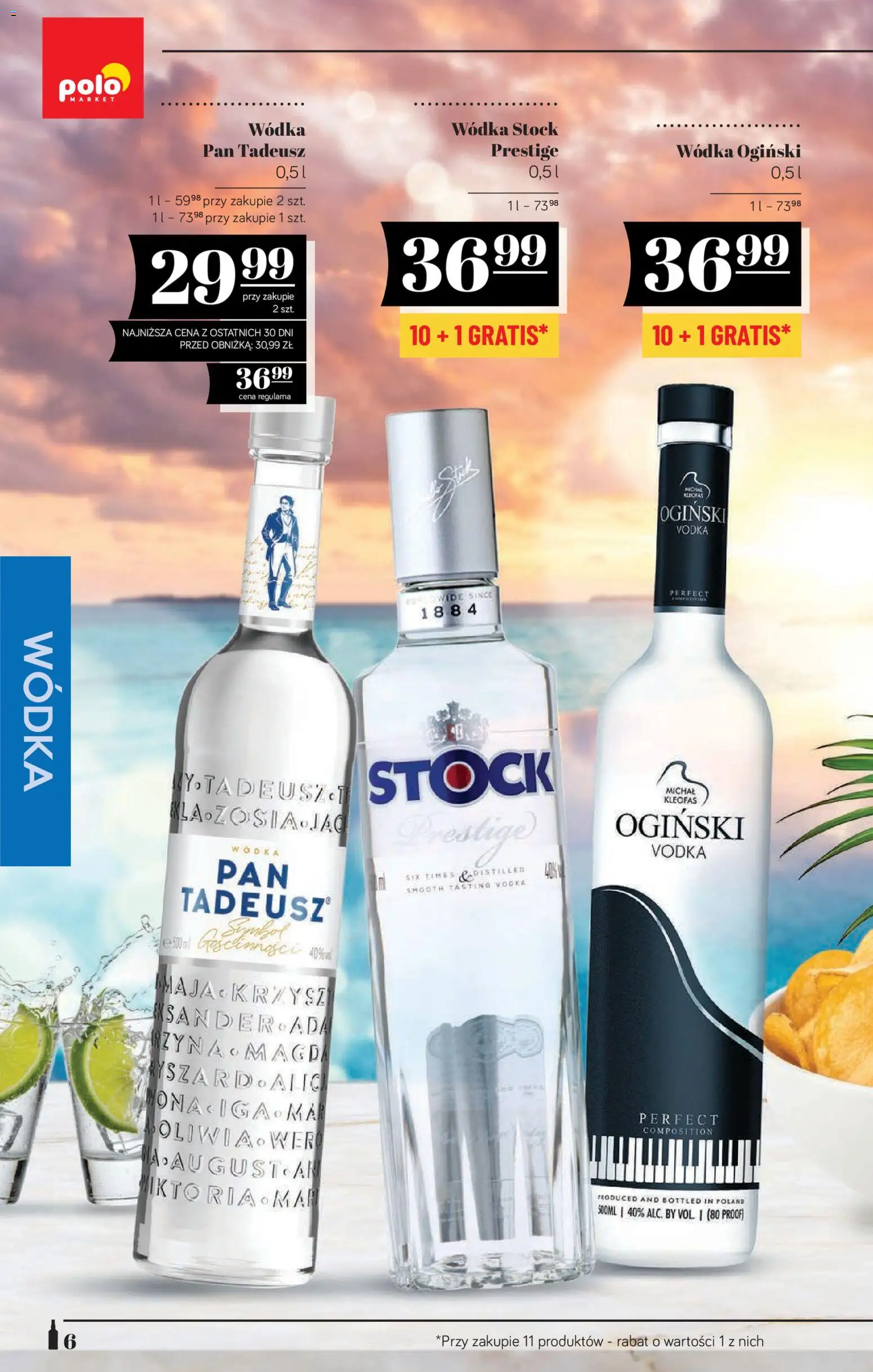 POLOmarket katalog - Alkoholi od 30.07.2026 | Strona: 6 | Produkty: Ogiński, Wódka Stock, Vodka, Wódka
