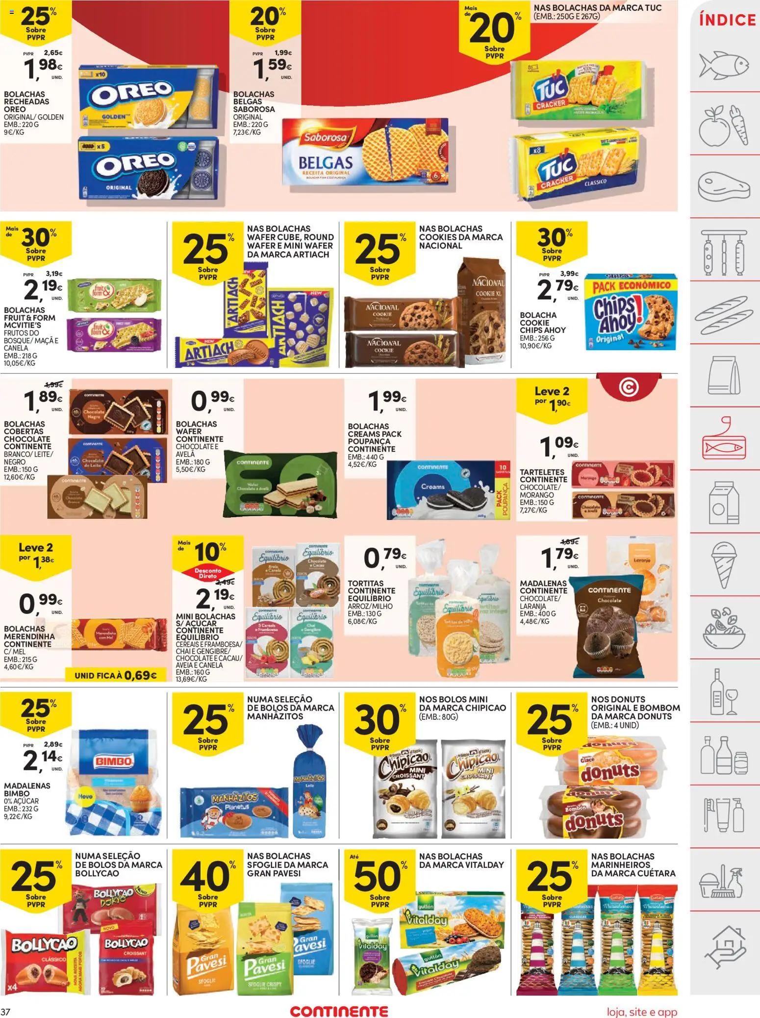 Continente folheto │ válido de 29/09/2026 | Página: 37 | Produtos: Aveia, Bombom, Canela, Leite