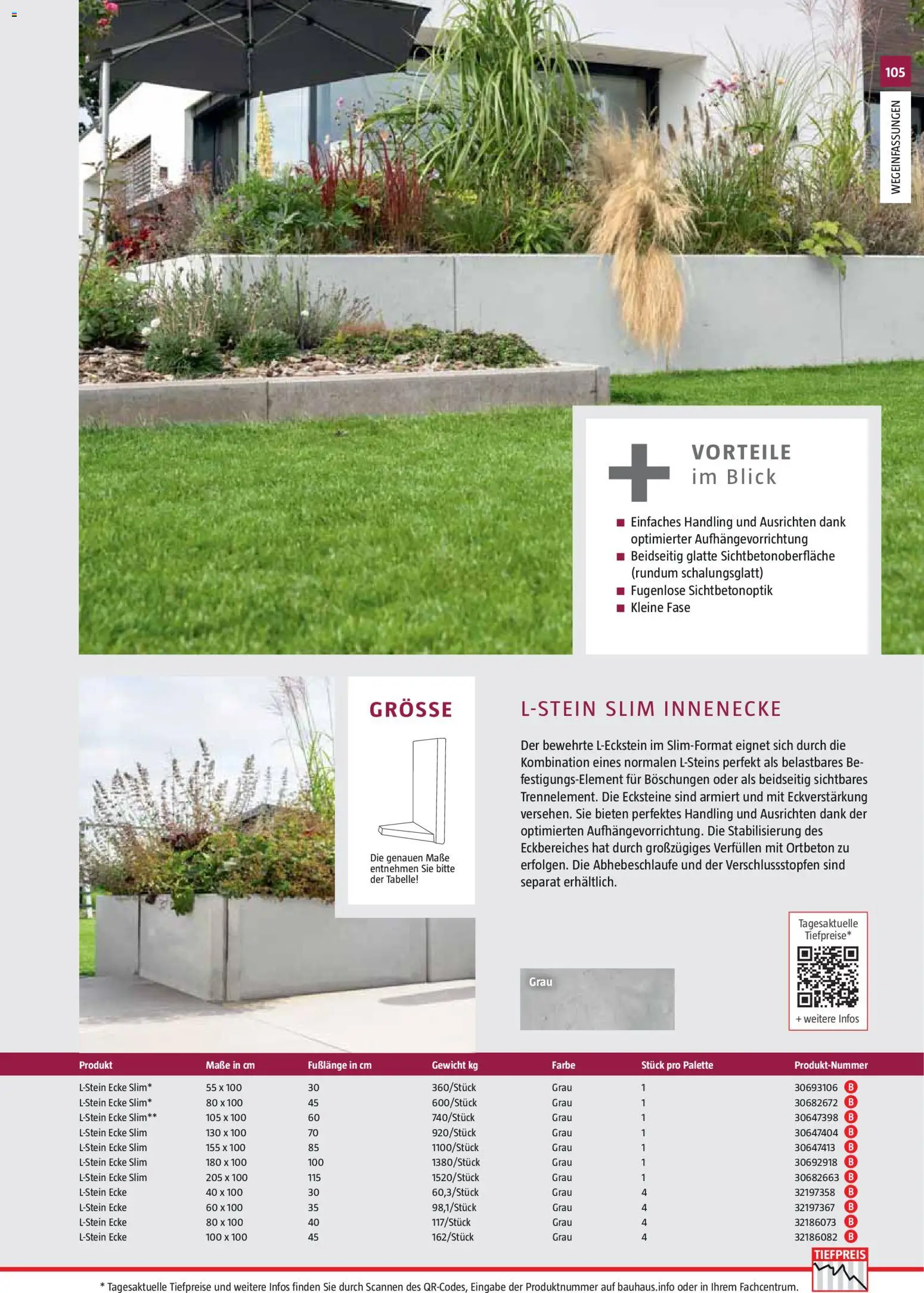 Bauhaus Gartenbaumaterialien gültig ab 01.04.2026 | Seite: 105 | Produkte: Gewicht