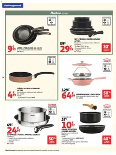 Auchan - Prévisualisation de Auchan - Promos rentrée étudiants valide à partir de 18/08/2026 | Page: 34 | Produits: Poêle, Casserole, Tefal, Panier