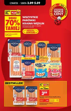 Pogląd oferty "Biedronka gazetka od czwartku" - ważna od 03.09.2026 | Strona: 7 | Produkty: Karta, Bez laktozy, Parówki wieprzowe, Parówki kraina wędlin