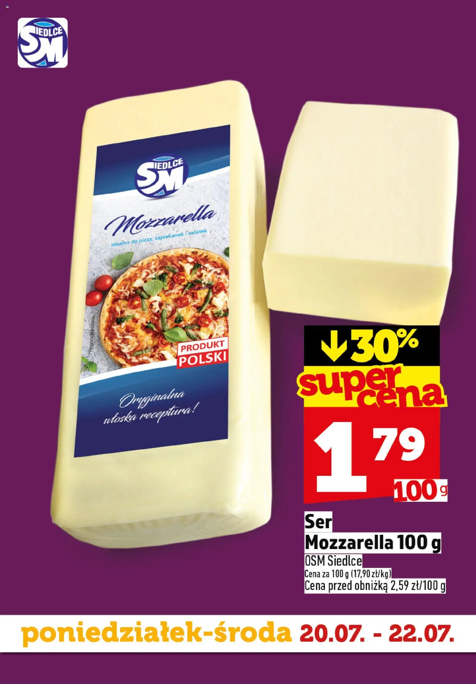 Topaz gazetka - Superstart tygodnia od 20.07.2026 | Strona: 4 | Produkty: Mozzarella