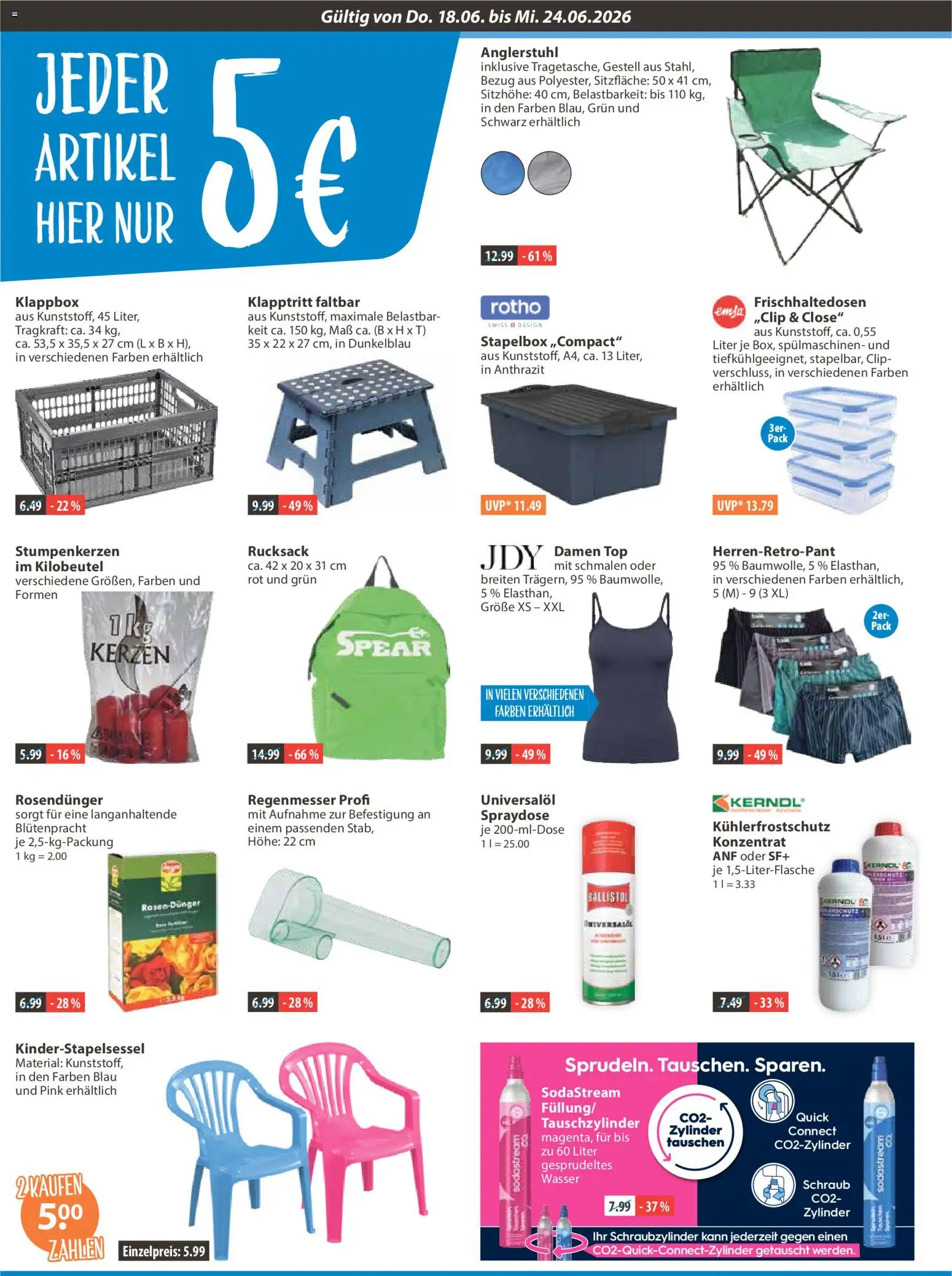 V-Markt München – gültig ab 18.06.2026 | Seite: 12 | Produkte: Top, Wasser, Rucksack, Sodastream