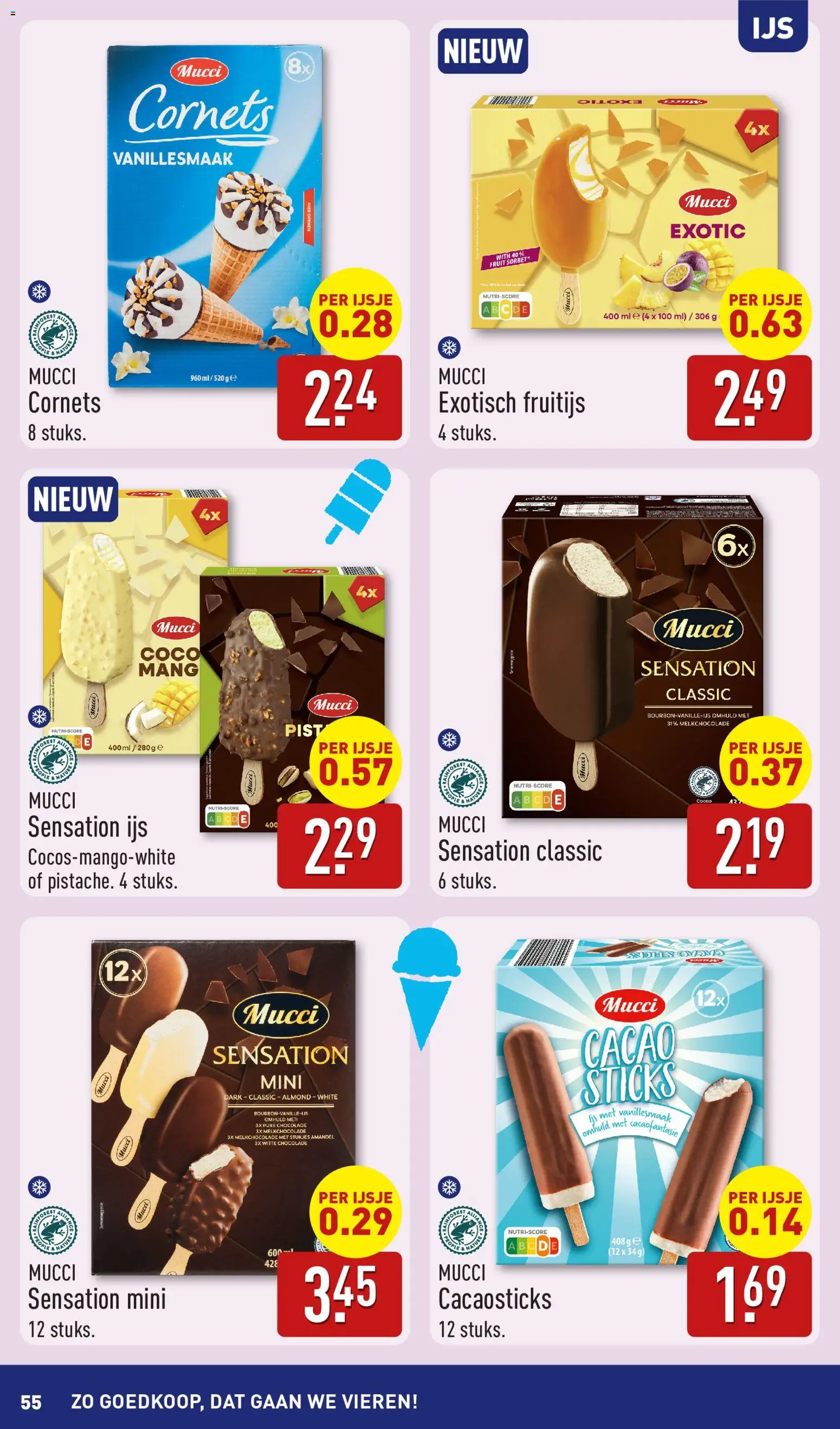 {H1} | Pagina: 55 | Producten: Chocolade, Fagyasztott gyümölcs, Ijsje, Fruit