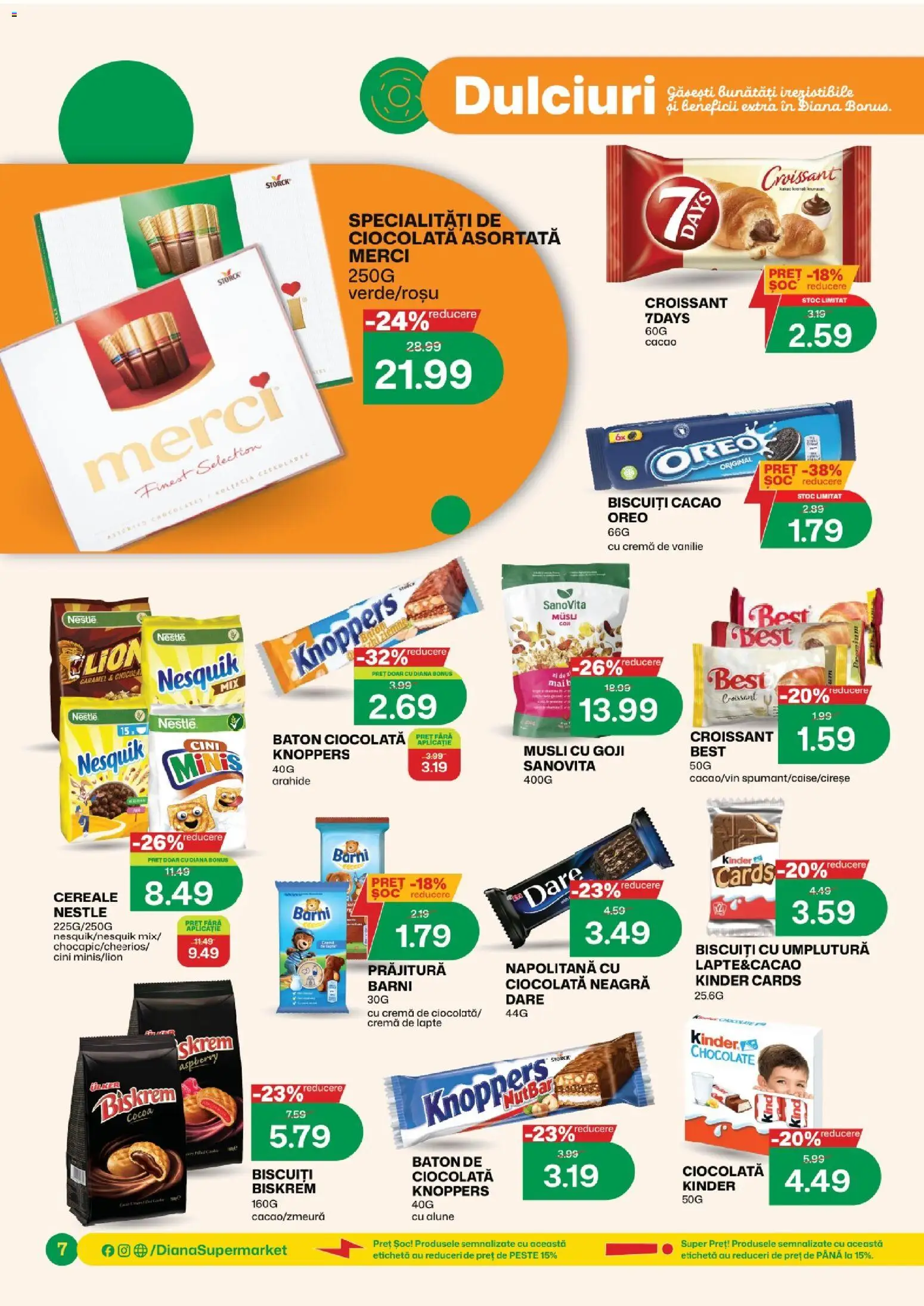Noul catalog Diana – valabil de la 01.09.2026 | Pagină: 7 | Produse: Best, Lapte, Merci, Cacao