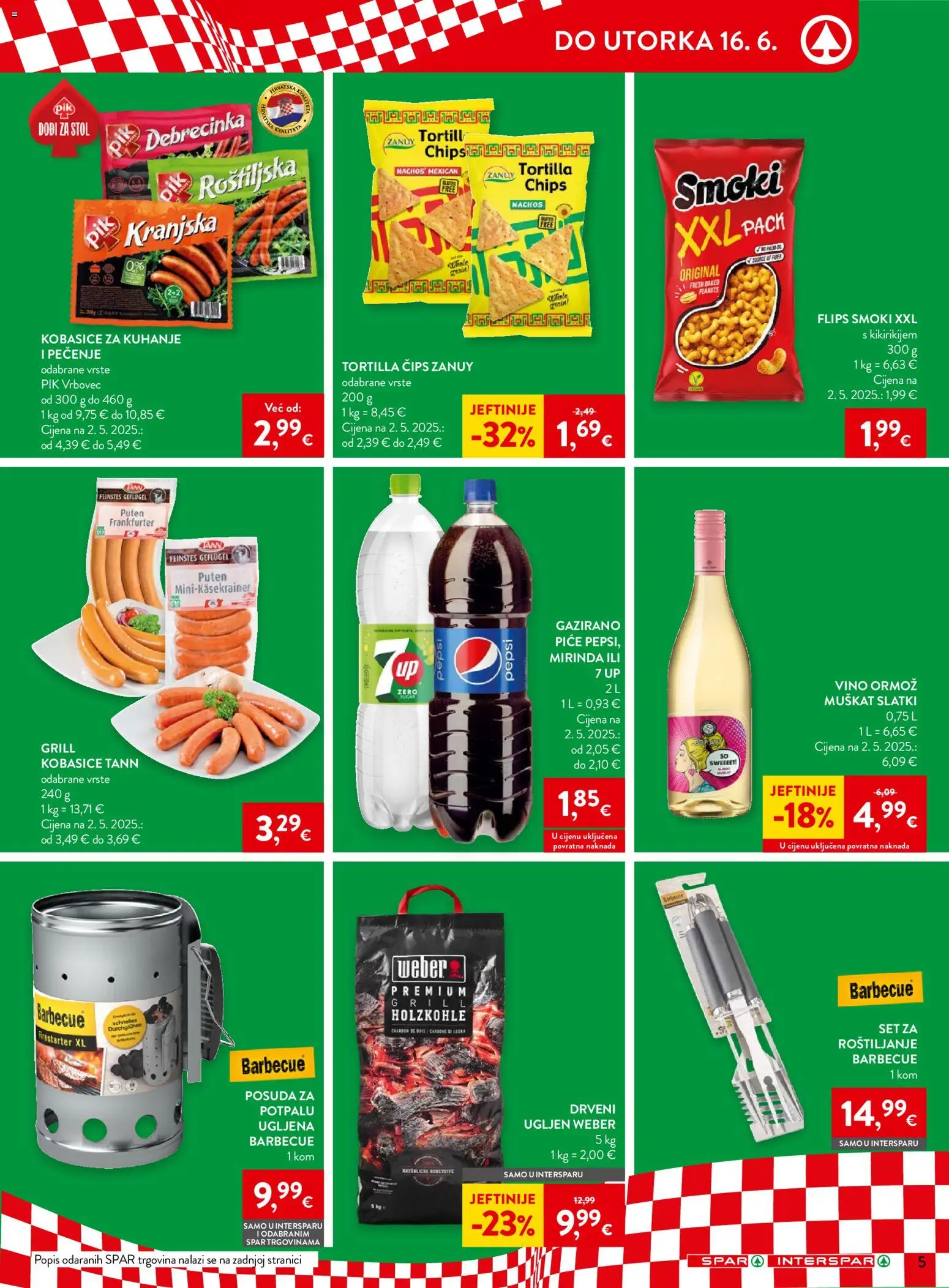 Spar katalog | vrijedi od 10.06.2026 | Stranica: 5 | Proizvodi: Flips, Stol, Čips, Pik Vrbovec