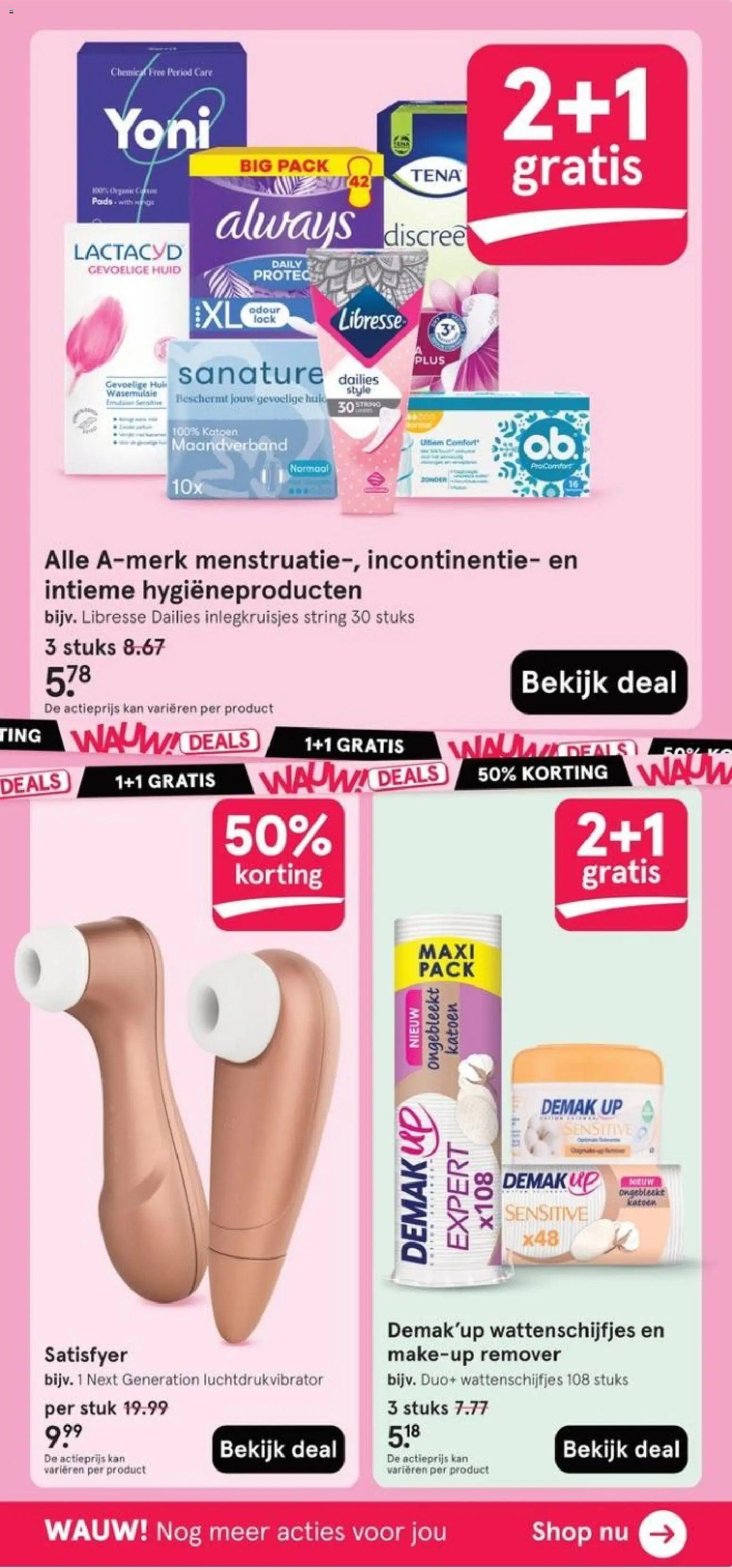 {H1} | Pagina: 45 | Producten: Kan, Inlegkruisjes, Maandverband
