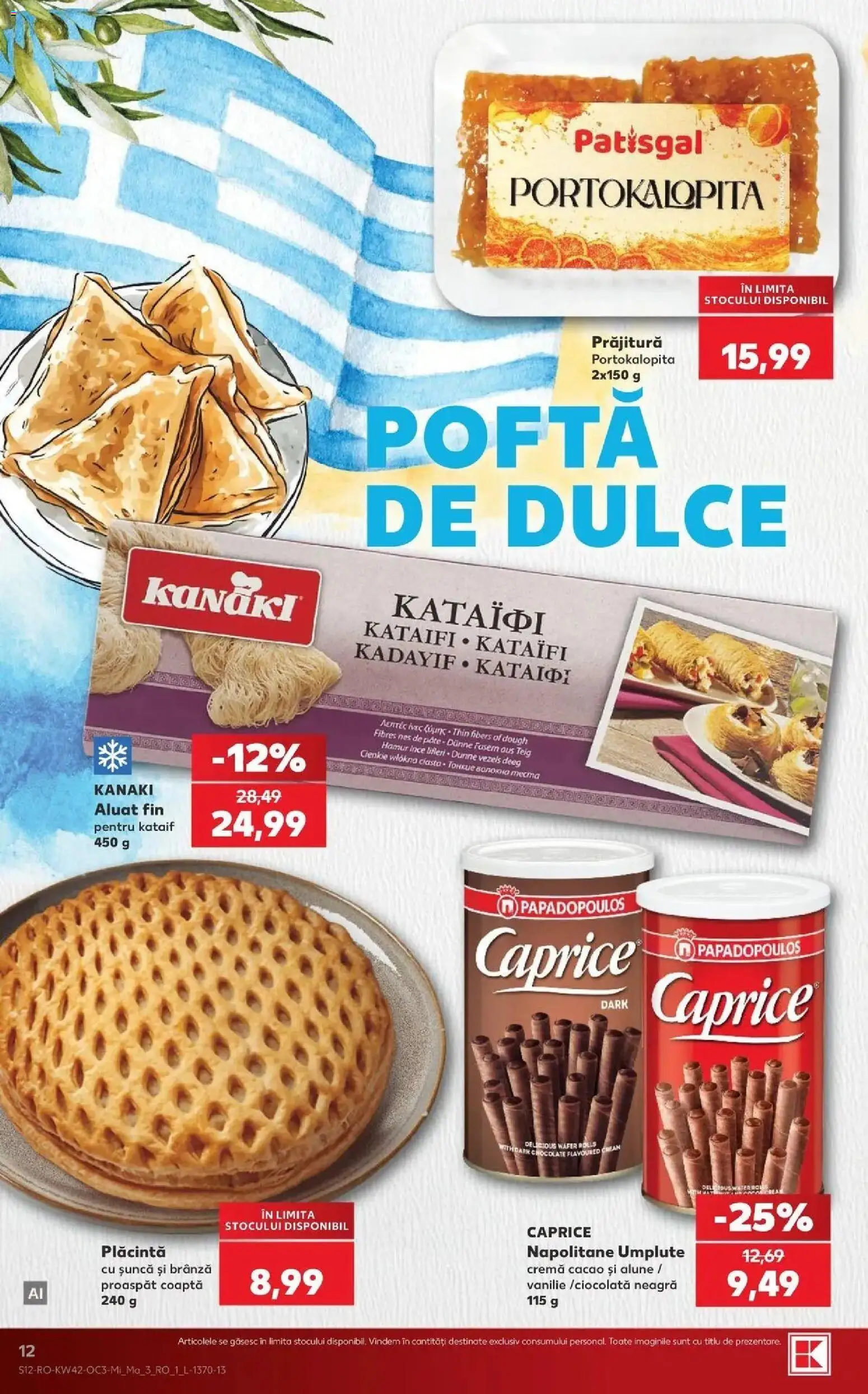 Kaufland Carei 14.10.2026 - Revista si Oferta | Pagină: 12 | Produse: Aluat, Brânză, Cremă, Șuncă