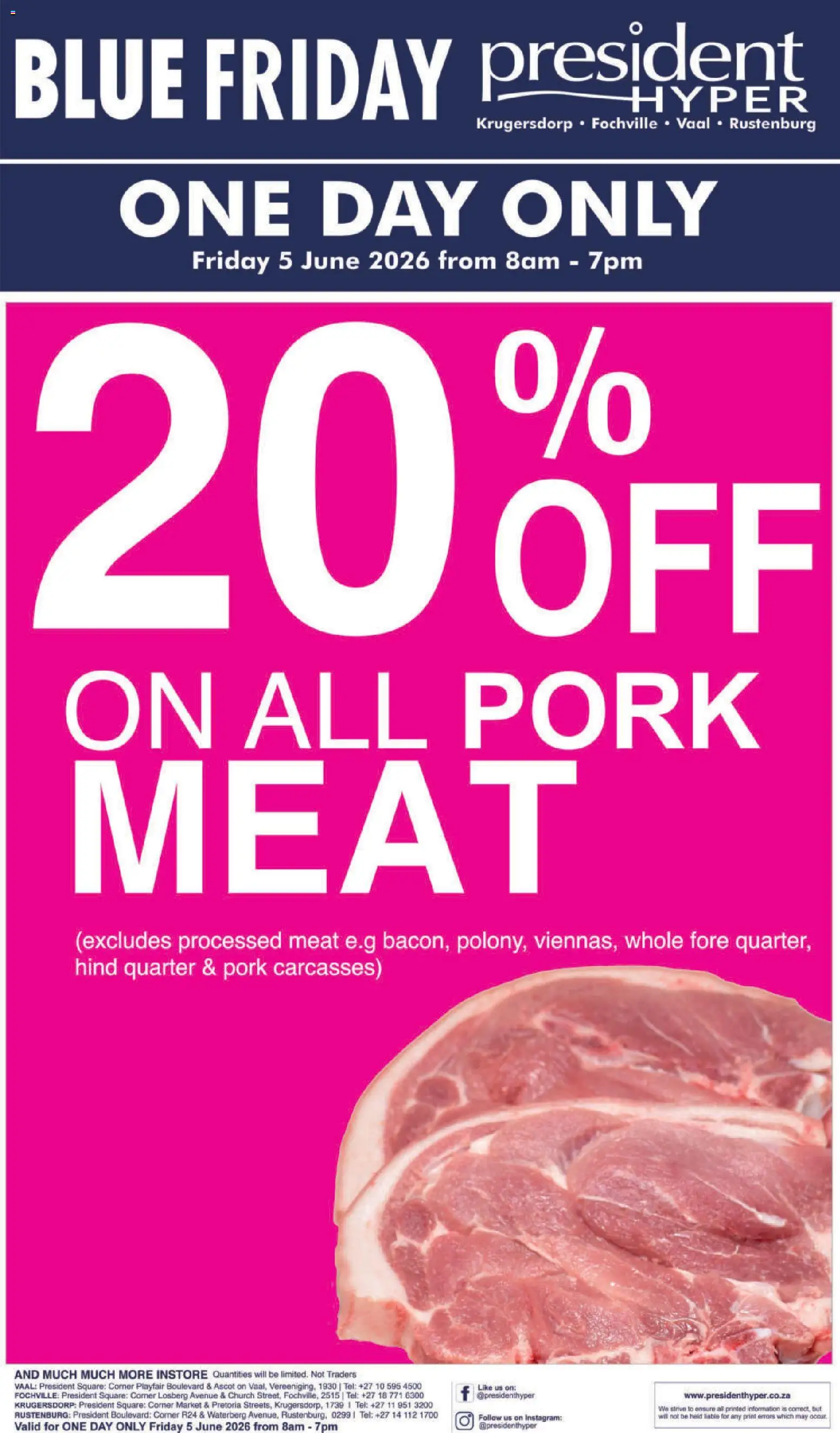 New President Hyper catalogue – valid from 05.06.2026 | Page: 1 | Products: Pork
