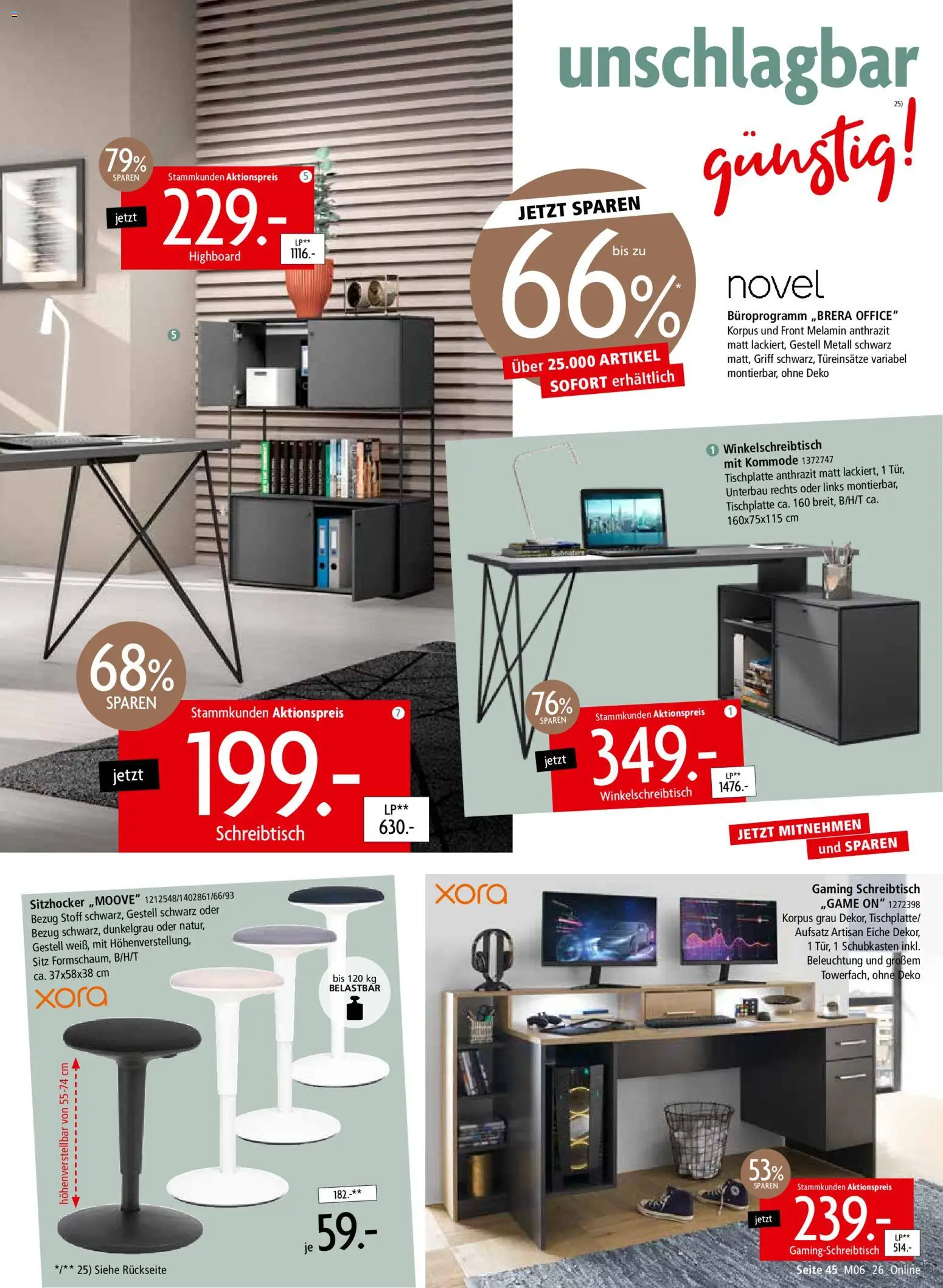 Zurbrüggen Z2-unschlagbar günstig – gültig ab 01.05.2026 | Seite: 45 | Produkte: HIghboard, Kommode