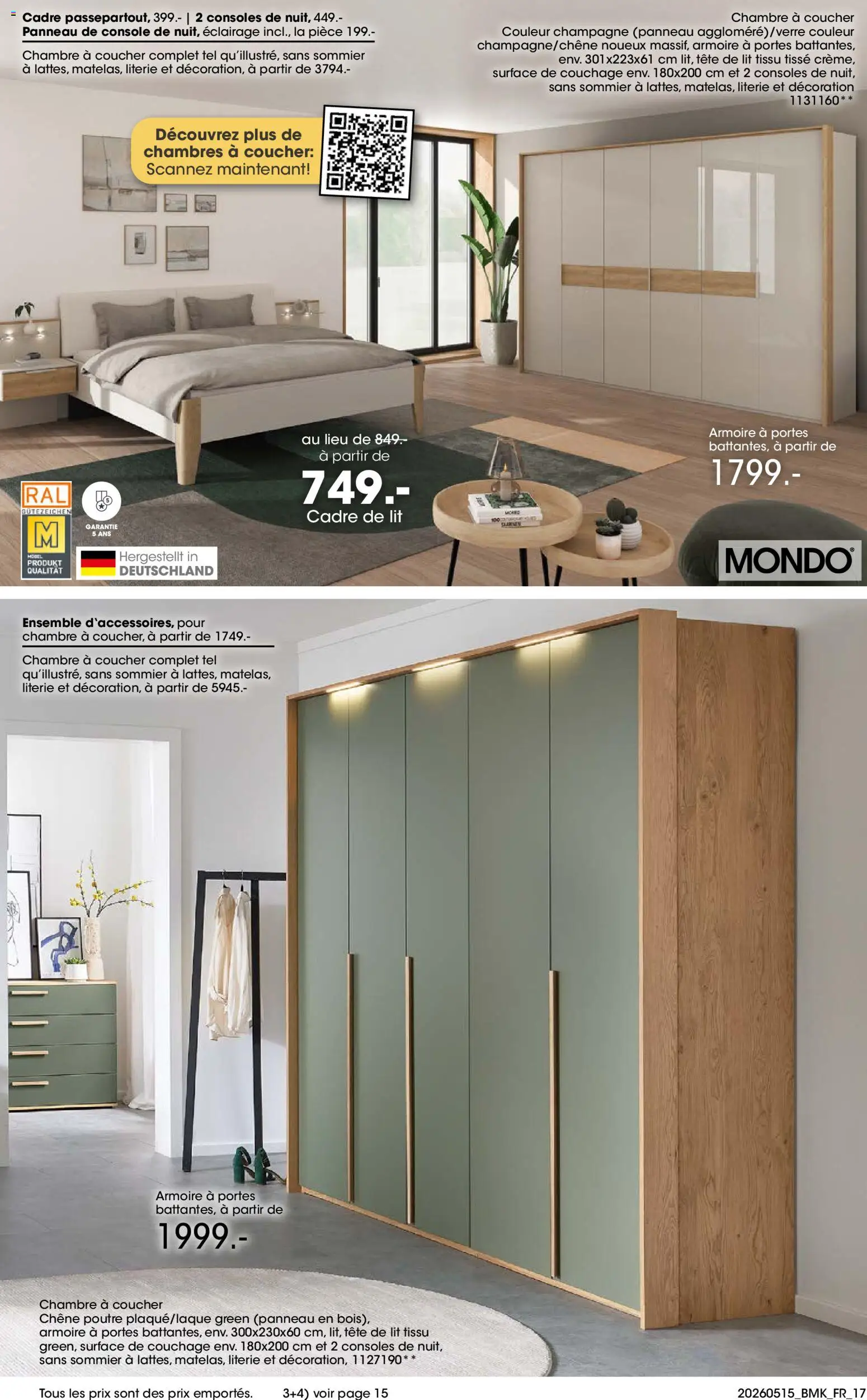{H1} | Page: 17 | Produits: Champagne, Lit, Armoire, Portes
