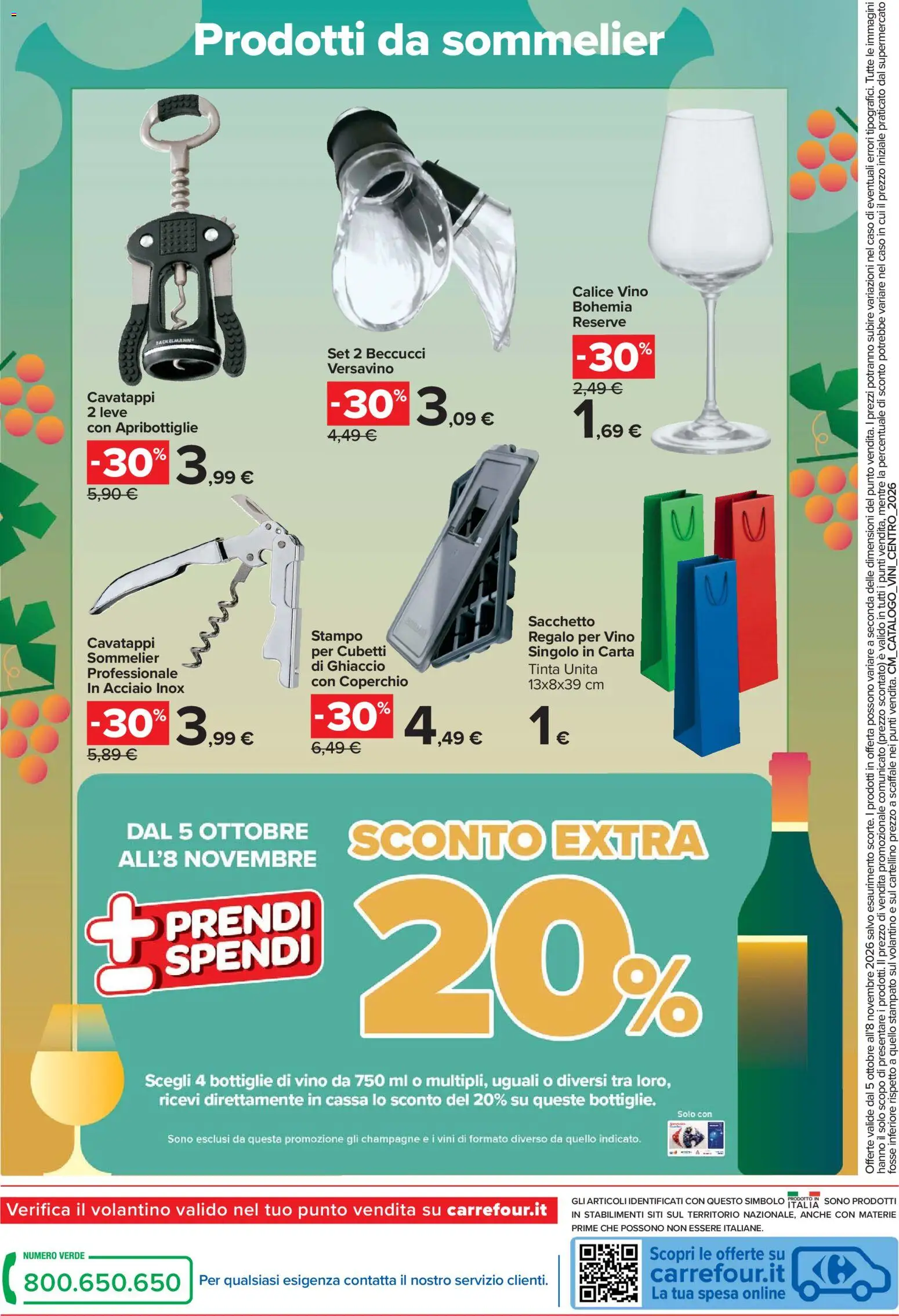 Volantino Carrefour del 05/10/2026 | Pagina: 26 | Prodotti: Coperchio, Vino, Champagne, Ghiaccio