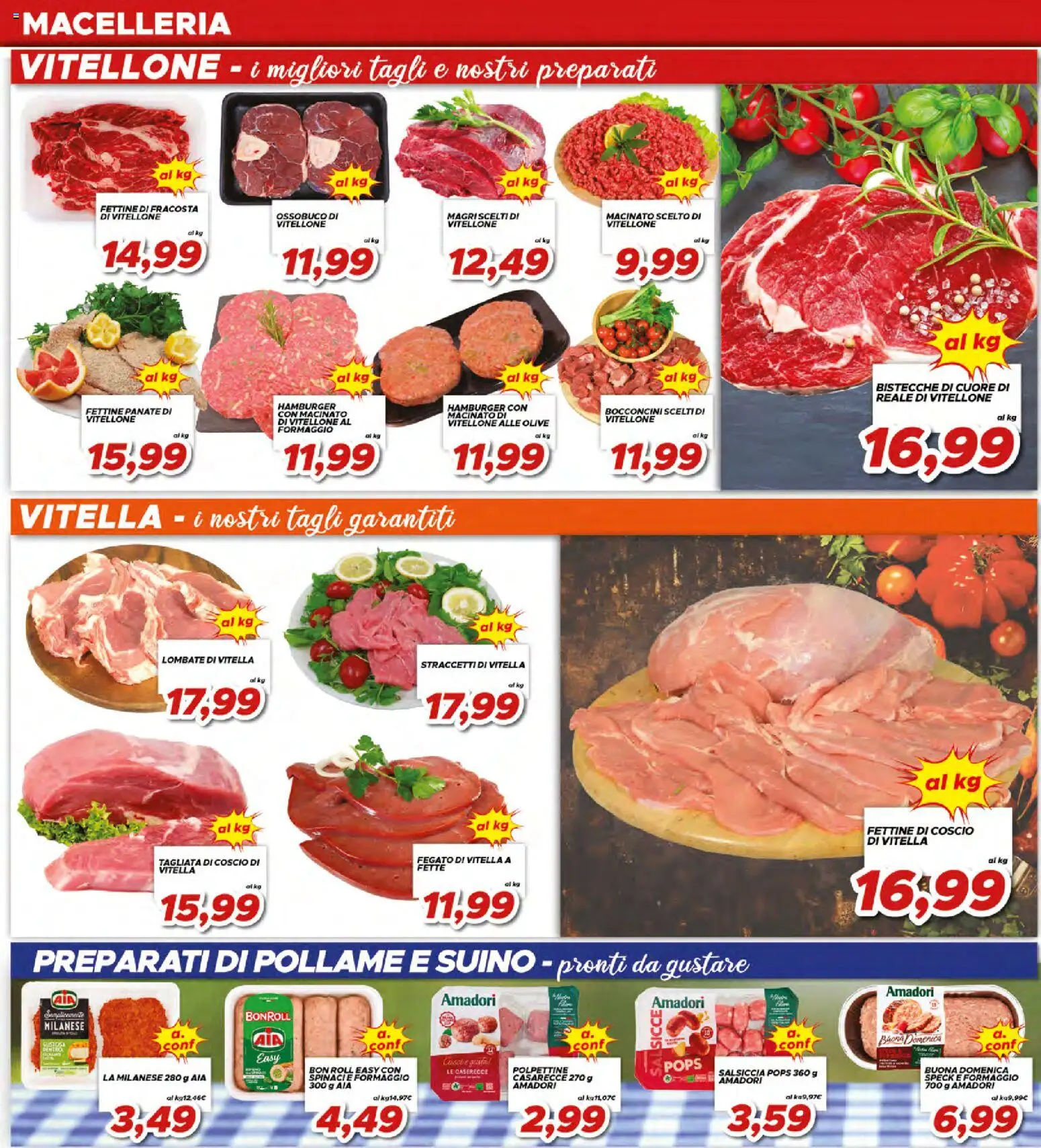 Volantino Ma Supermercati del 29.05.2026 | Pagina: 10 | Prodotti: Formaggio, Salsiccia, Ossobuco, Macinato