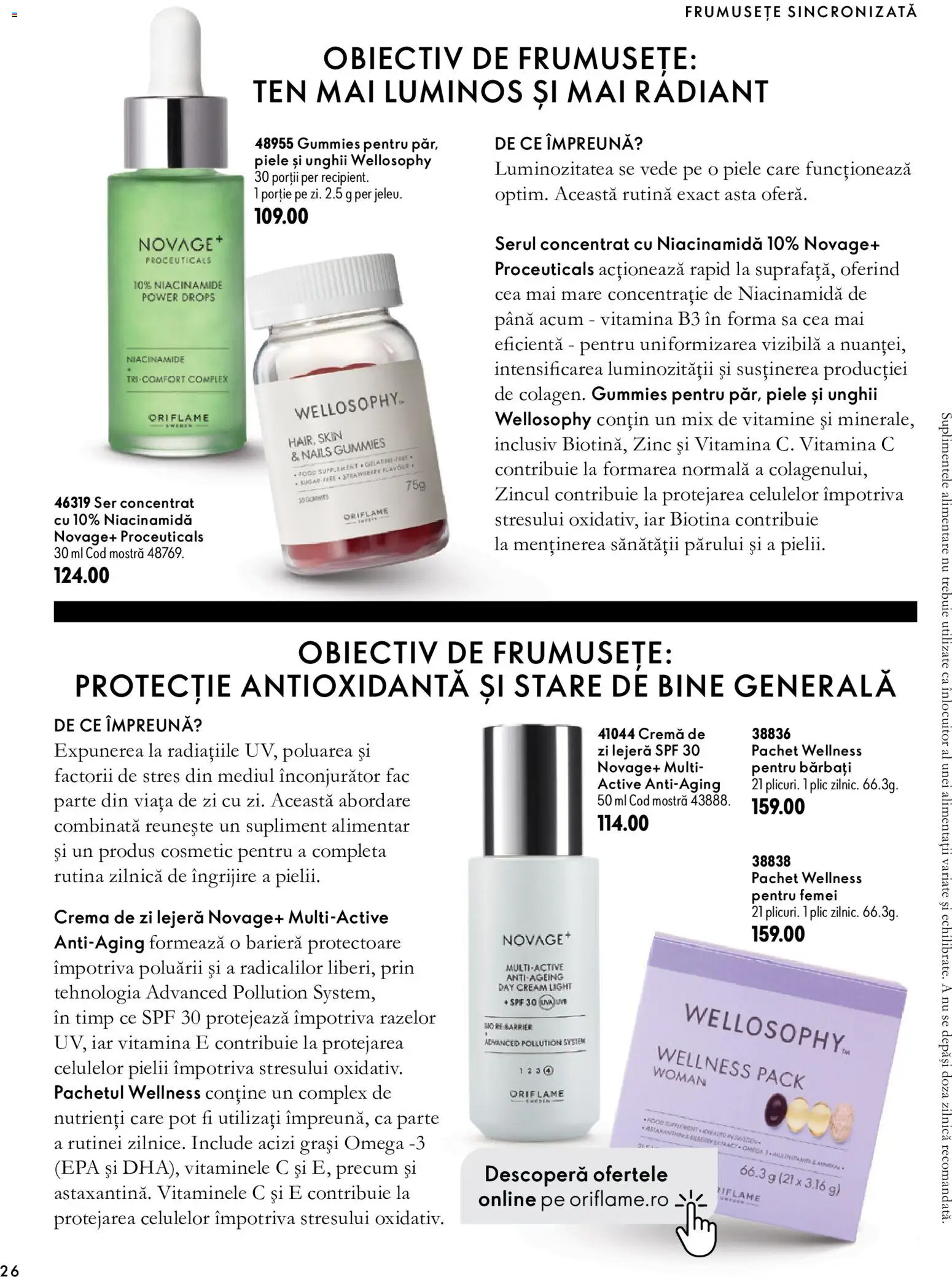 Noul catalog Oriflame – valabil de la 30.09.2026 | Pagină: 26 | Produse: Cremă de zi, Active, Cremă, Power
