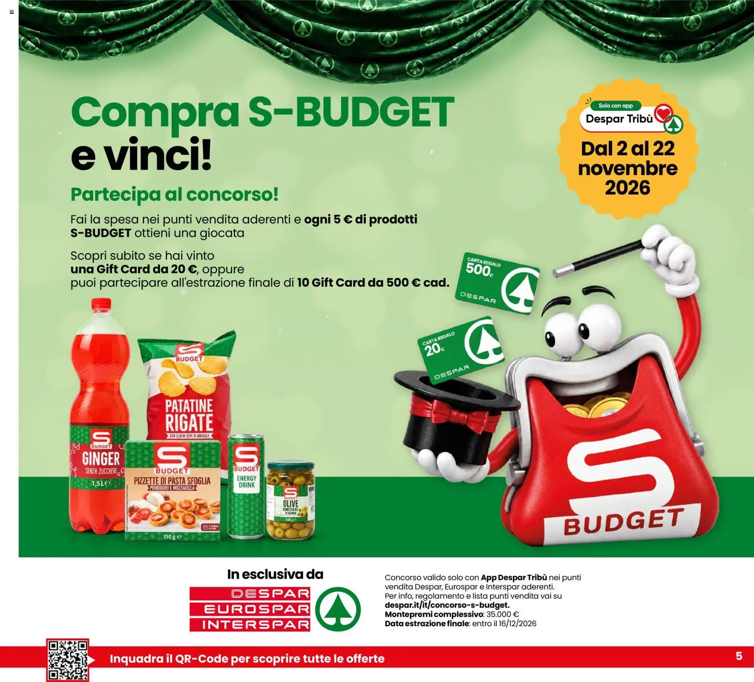 Volantino Eurospar del 29/10/2026 | Pagina: 5 | Prodotti: Olio di semi, Olio, Pasta, Olio di semi di girasole