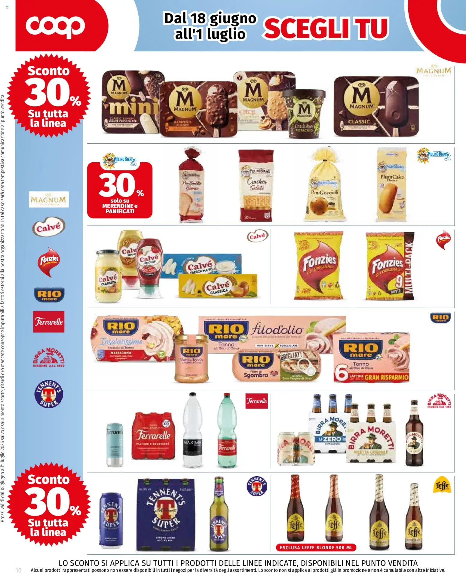 Volantino COOP del 18.06.2026 | Pagina: 10 | Prodotti: Birra, Ketchup, Plumcake, Ferrarelle