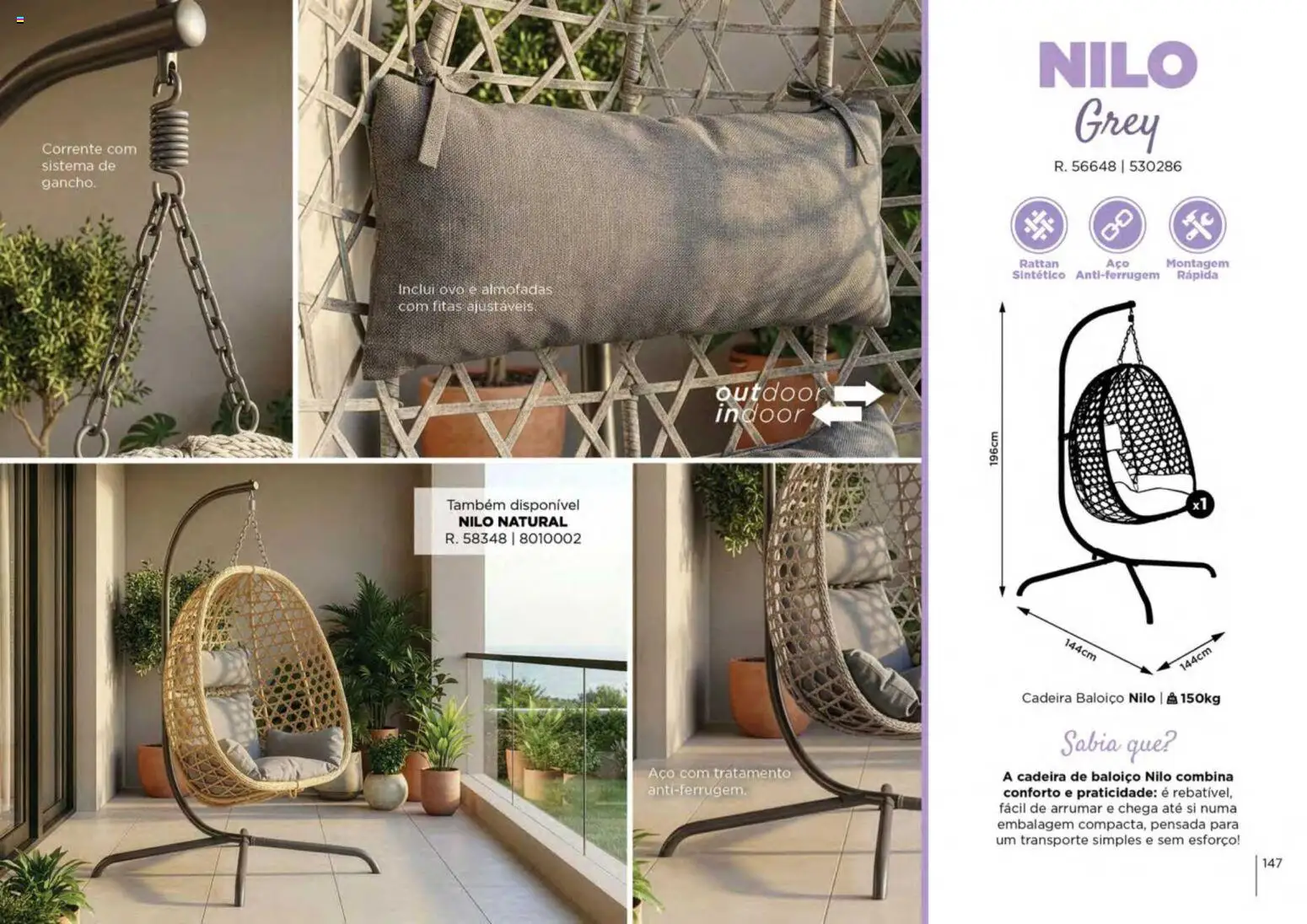 Espaço Casa folheto Ar Livre 2026 │ válido de 07.03.2026 | Página: 147 | Produtos: Baloiço, Cadeira
