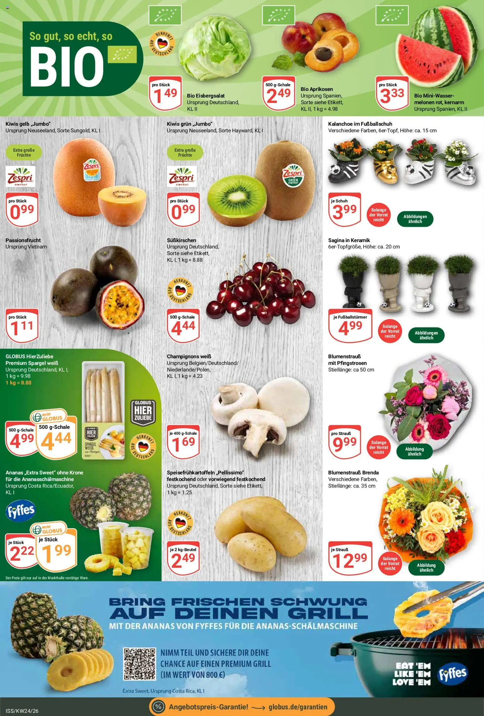Globus Prospekt – gültig ab 08.06.2026 | Seite: 11 | Produkte: Grill, Eisbergsalat, Spargel, Champignons