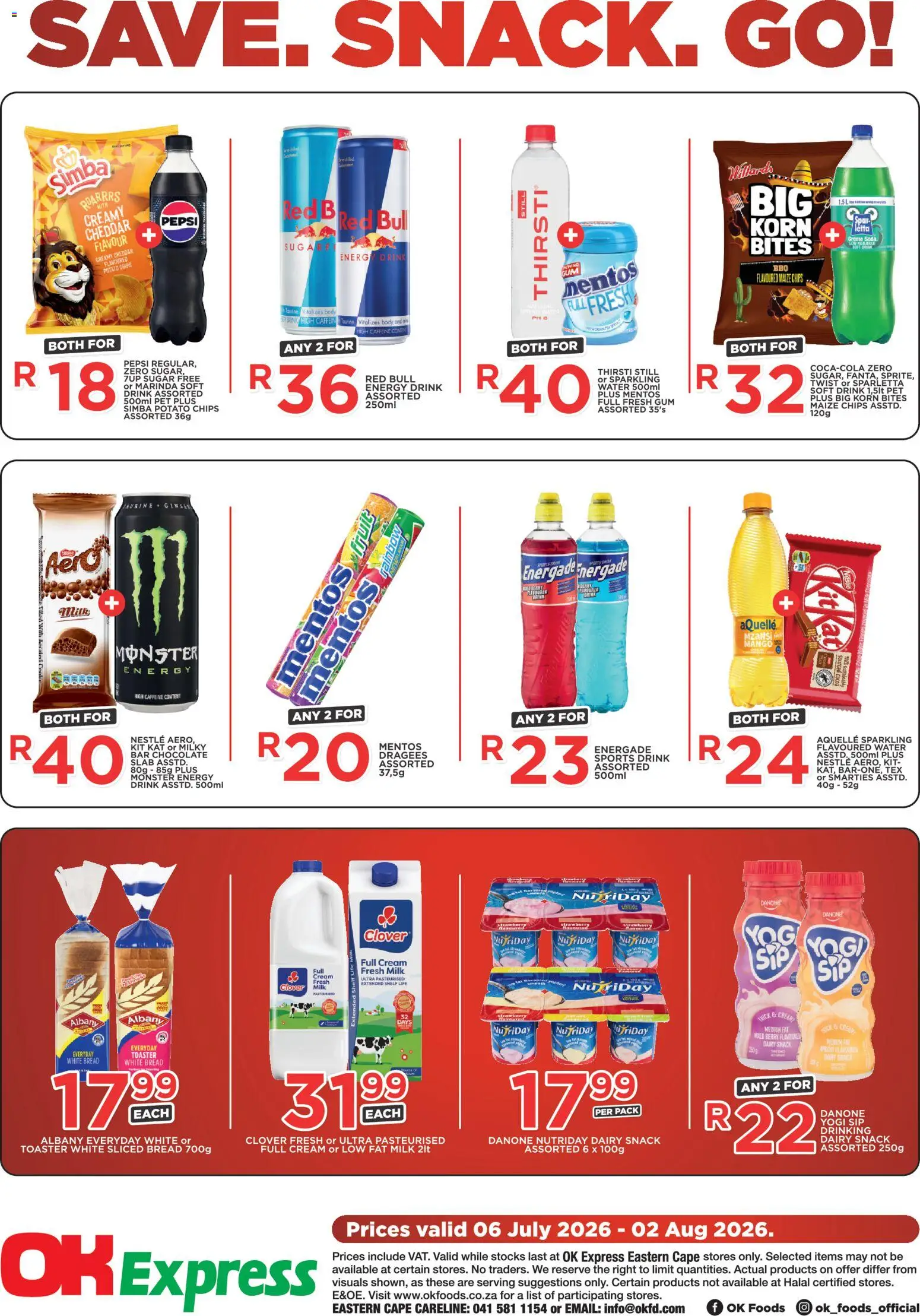 New OK Foods catalogue – valid from 06/07/2026 | Page: 1 | Products: Chips, Fruit, Sugar, Mango