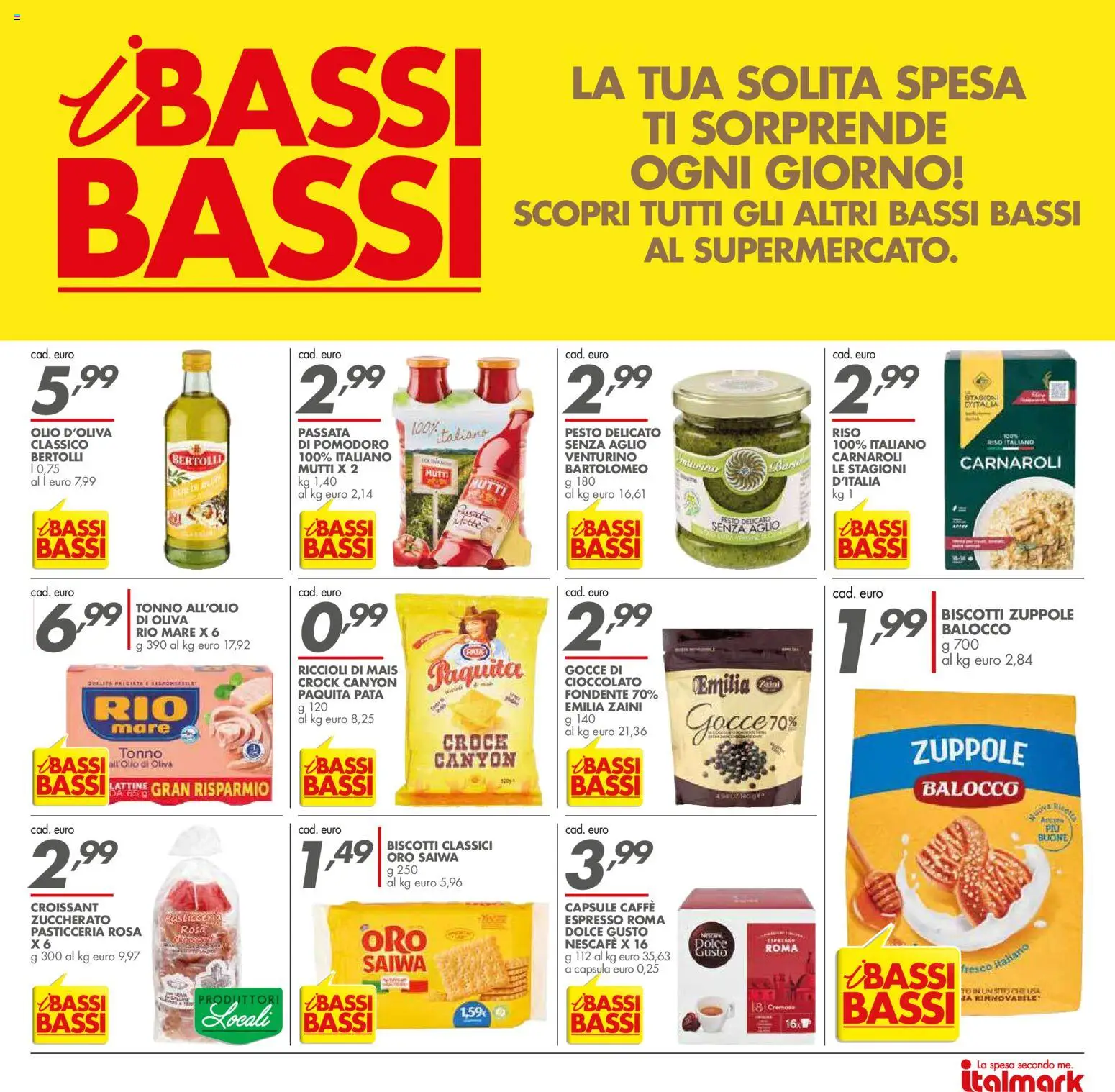 Volantino Italmark del 07/10/2026 | Pagina: 30 | Prodotti: Biscotti, Pomodoro, Olio, Croissant