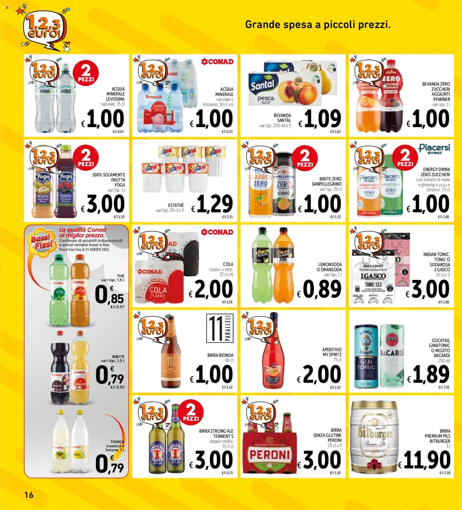 Volantino Spazio Conad del 11/08/2026 | Pagina: 16 | Prodotti: Cocktail, Bacardi, Frutta, Aperitivo