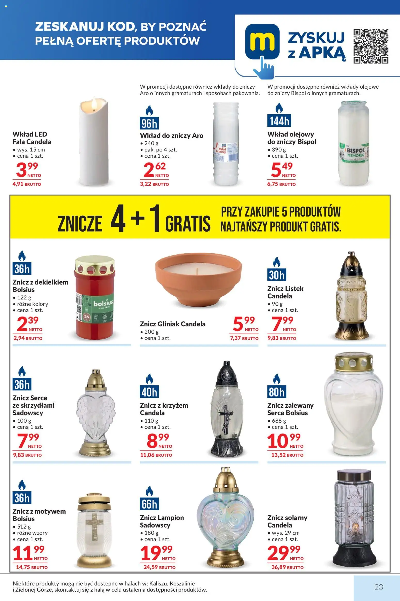 Makro gazetka od 15.09.2026 | Strona: 23 | Produkty: Wkłady do zniczy, Znicze, Lampion