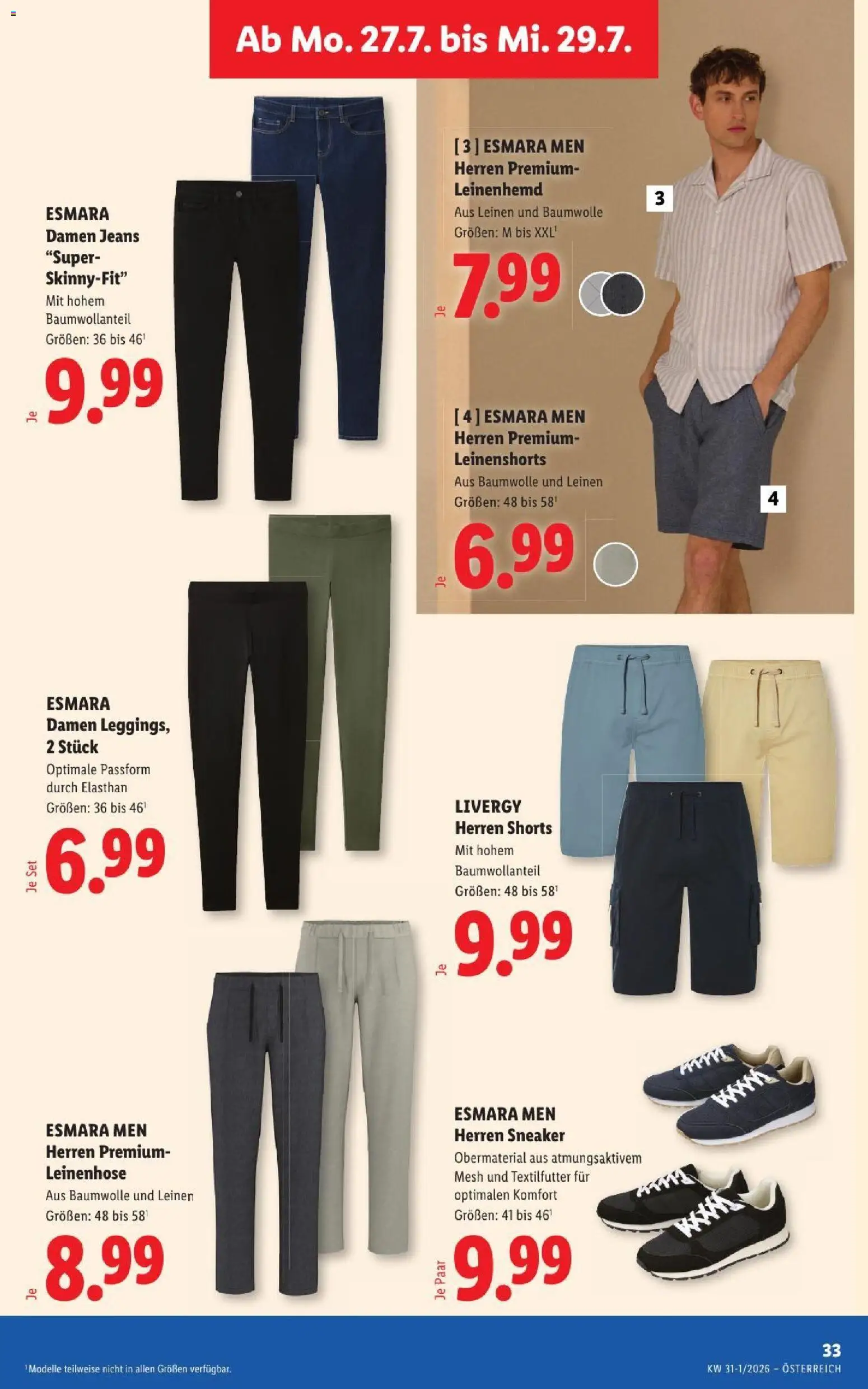 Lidl - Flugblatt gültig ab 23.07.2026 | Seite: 40 | Produkte: Leggings, Jeans