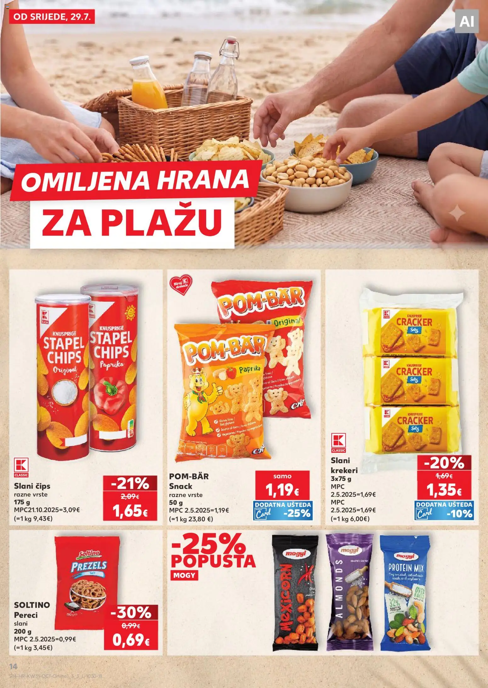 Kaufland katalog | vrijedi od 29.07.2026 | Stranica: 14 | Proizvodi: Paprika, Čips, Krekeri, Pereci