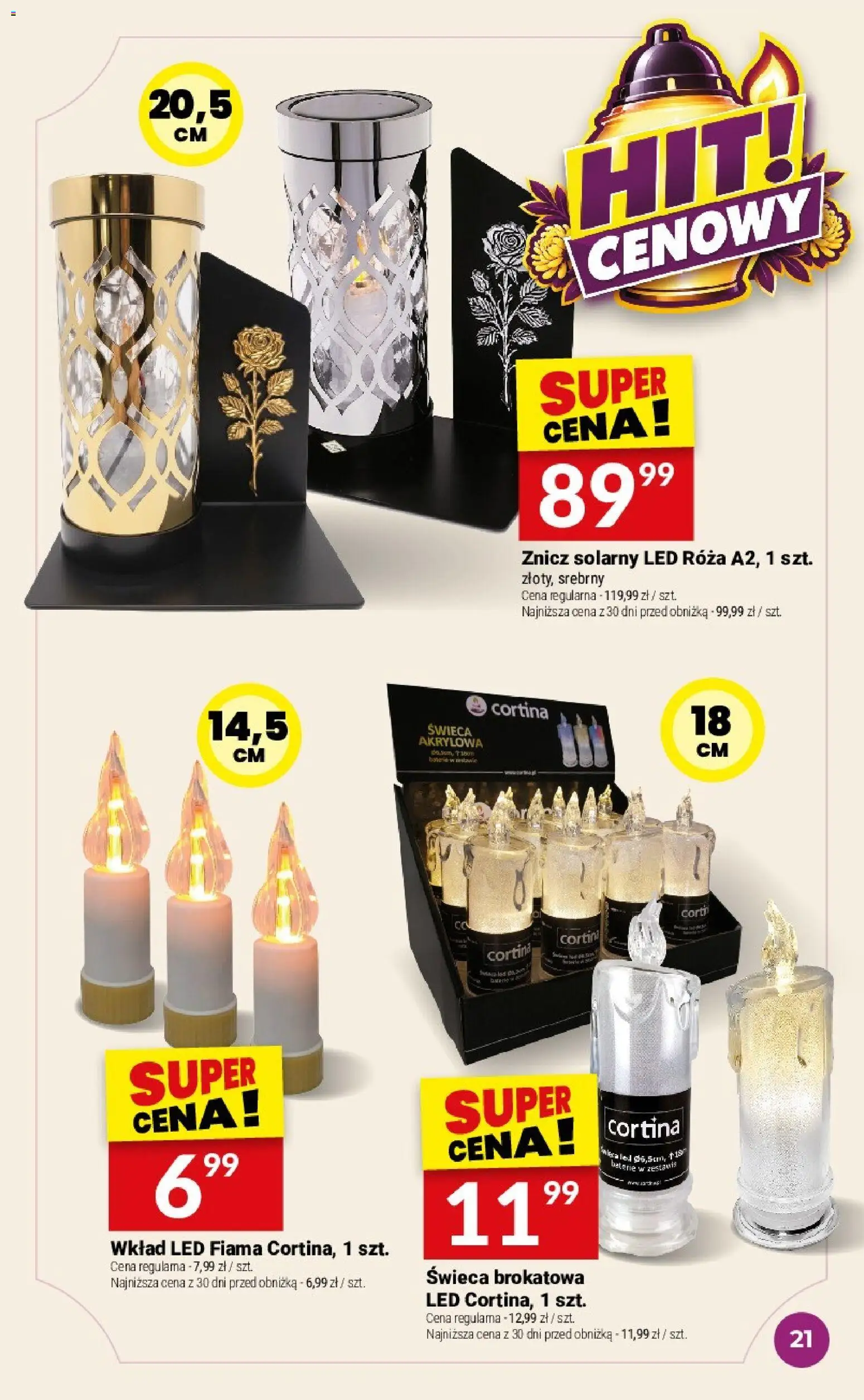 Twój Market gazetka - Katalog zniczy od 30.09.2026 | Strona: 21 | Produkty: Świeca, Baterie