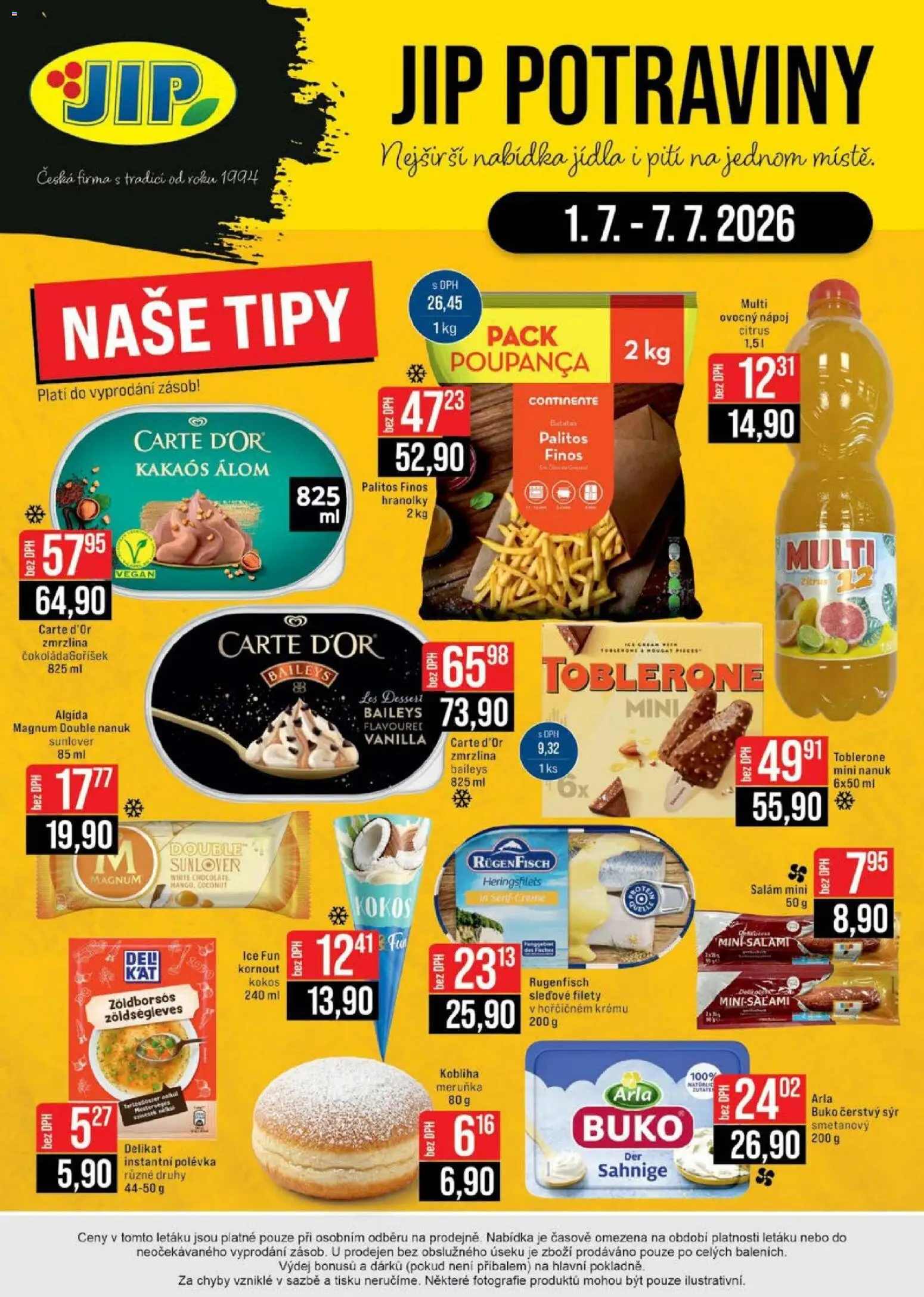 Jip leták - Cash & Carry od 01.07.2026 | Strana: 20 | Produkty: Nanuk, Vegan, Salám, Carte d'or