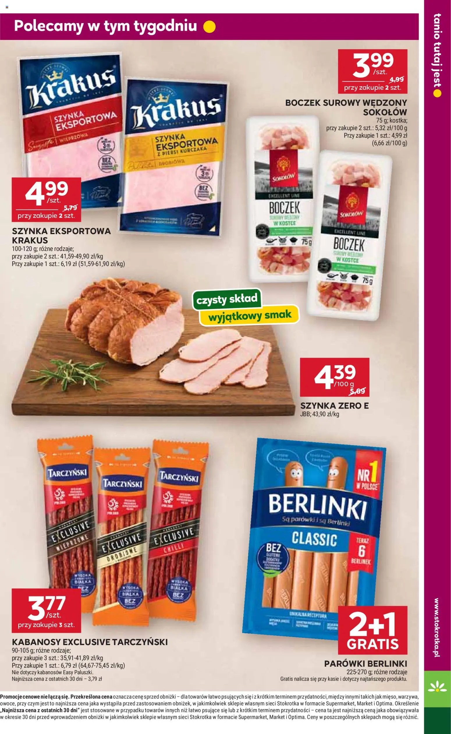 Stokrotka gazetka - Market od 01.10.2026 | Strona: 13 | Produkty: Piersi, Boczek surowy wędzony, Berlinki, Boczek surowy