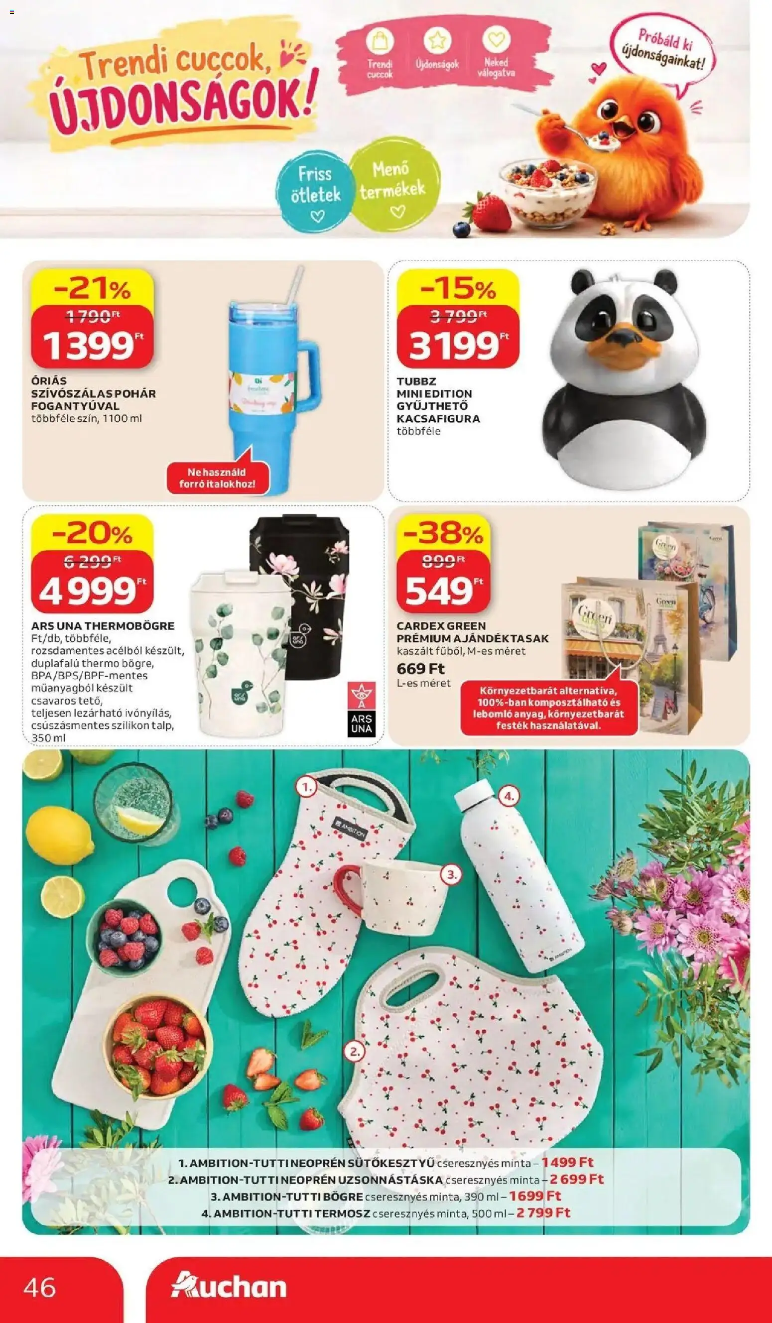 Auchan akciós ujság - amely érvényes a következő dátumtól: 28.05.2026 | Oldal: 46 | Termékek: Bögre, Termosz, Festék